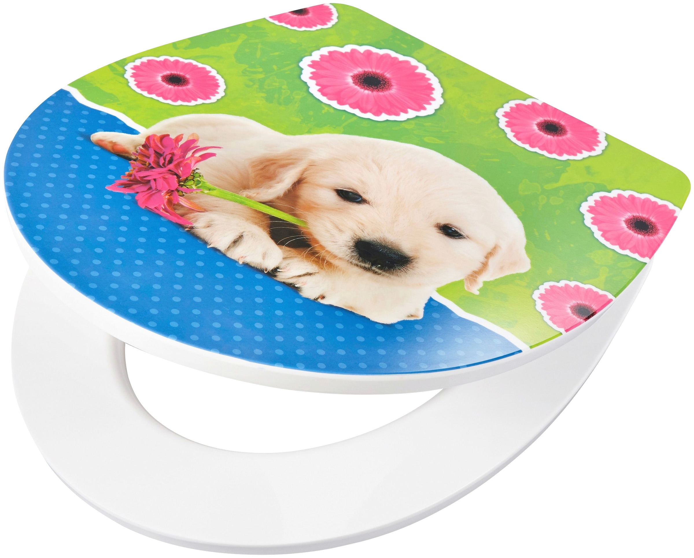 ADOB WC-Sitz »Puppy«, Absenkautomatik, zur Reinigung auf Knopfdruck abnehmbar