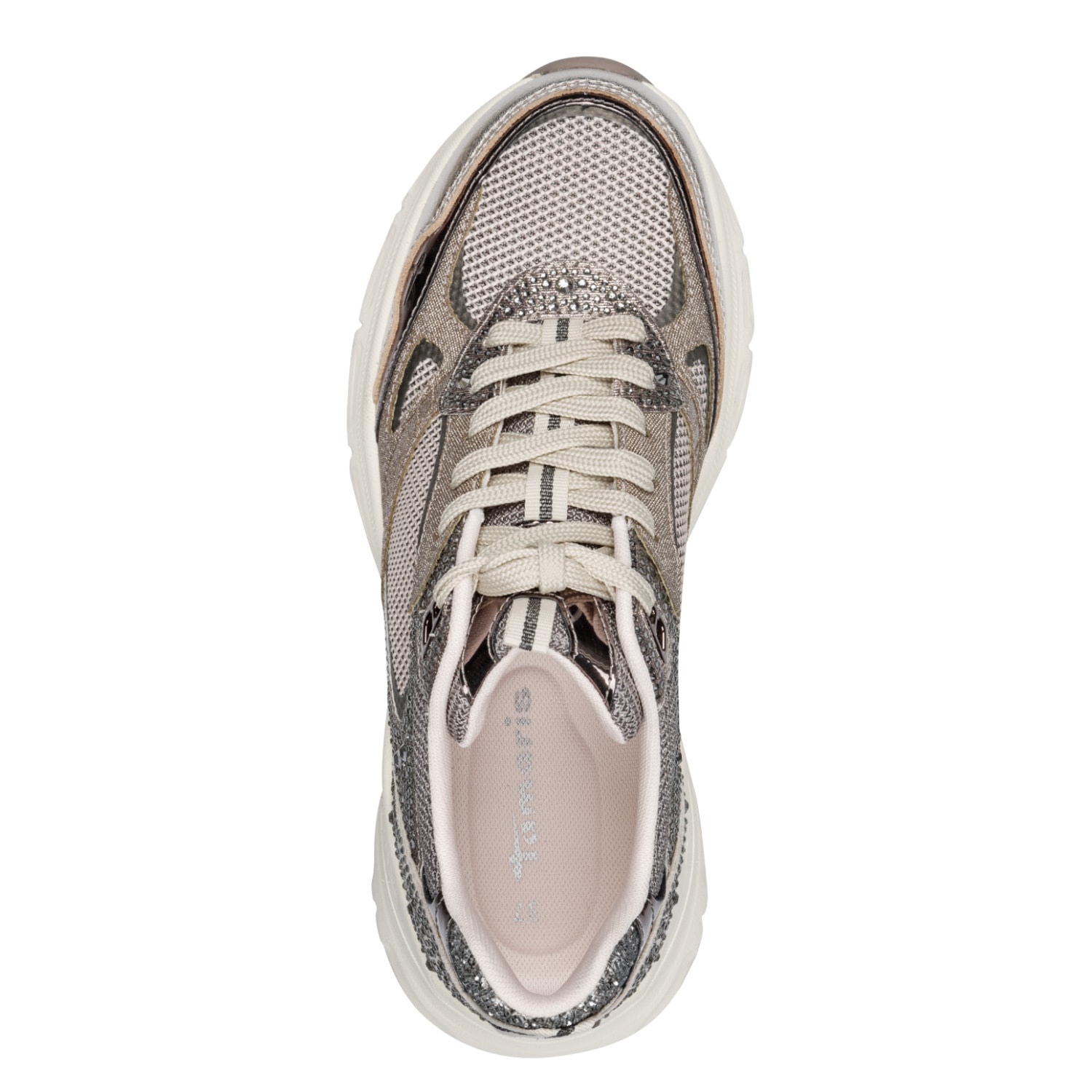 Tamaris Plateausneaker »GREY GLAM«  Freizeitschuh, Halbschuh, Keilsneaker im angesagtem Metallic-Look
