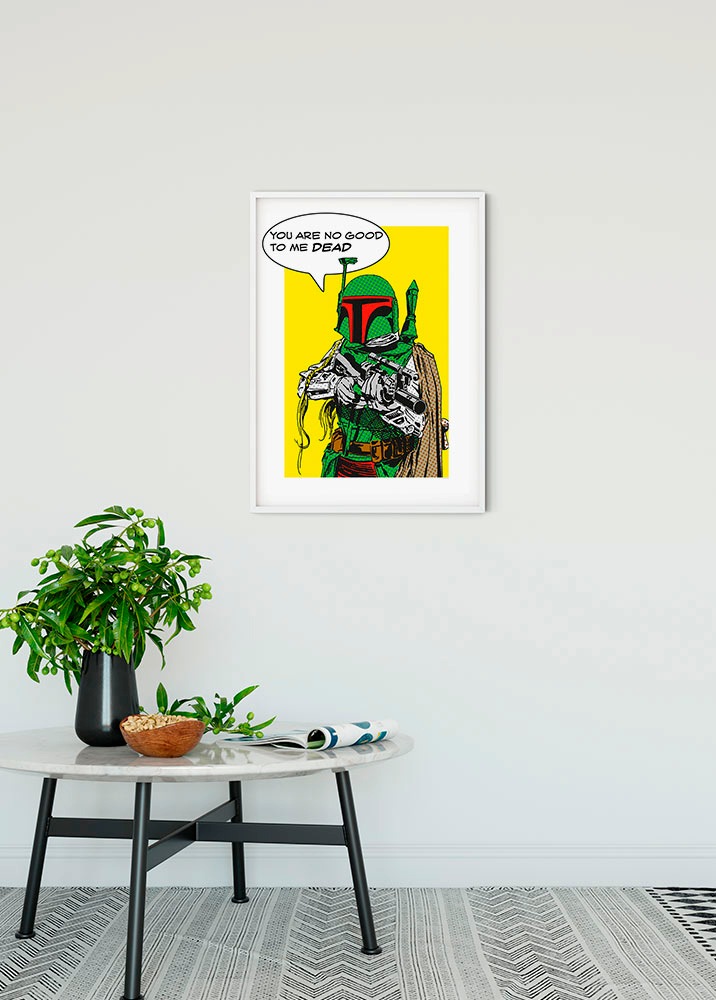 Komar Poster »Star Wars Classic Comic Quote Boba Fett« Star Wars 1 Stk. tlg. Kinderzimmer, Schlafzimmer, Wohnzimmer