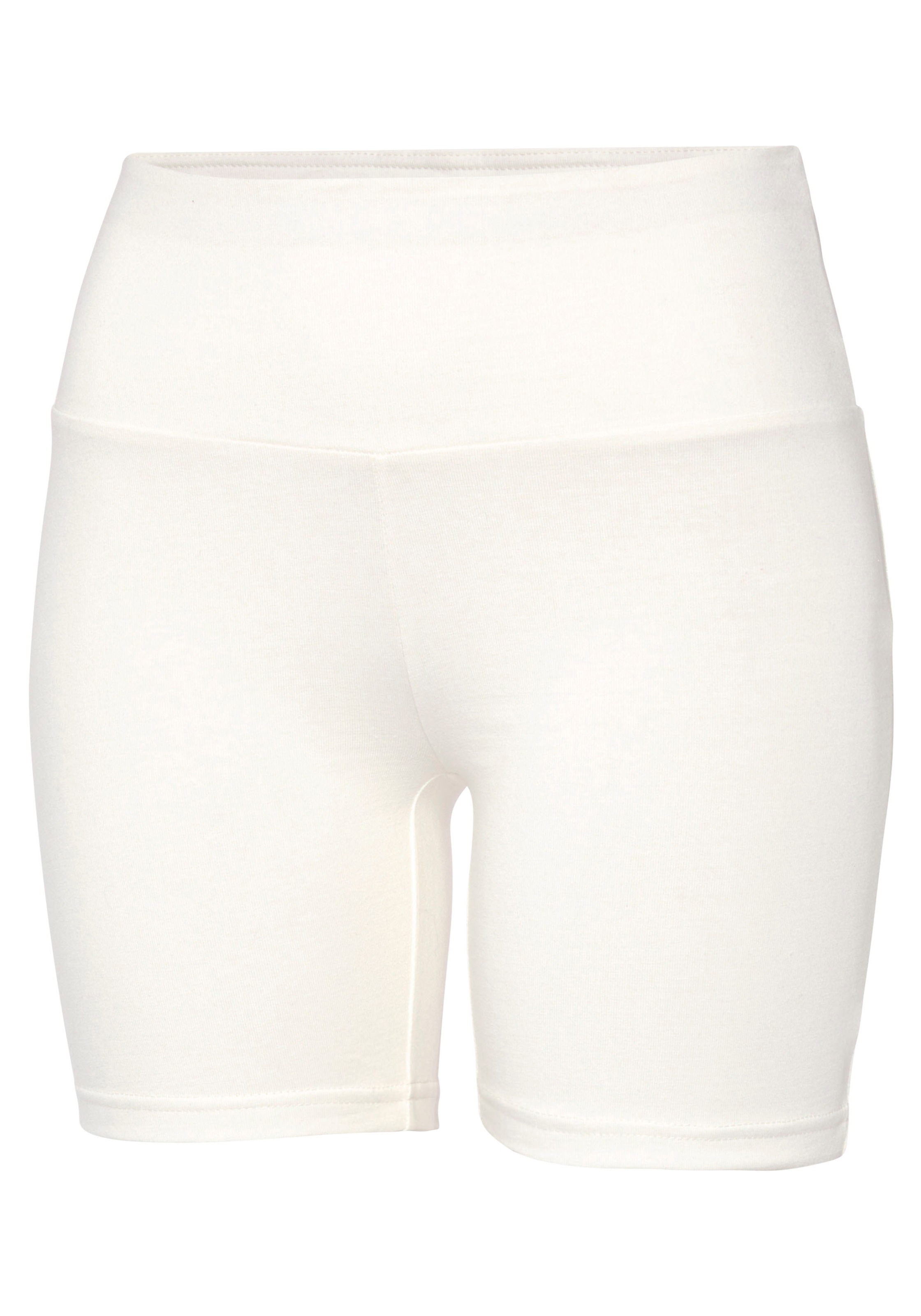 LASCANA Shorts, mit breitem Bündchen und Logodruck