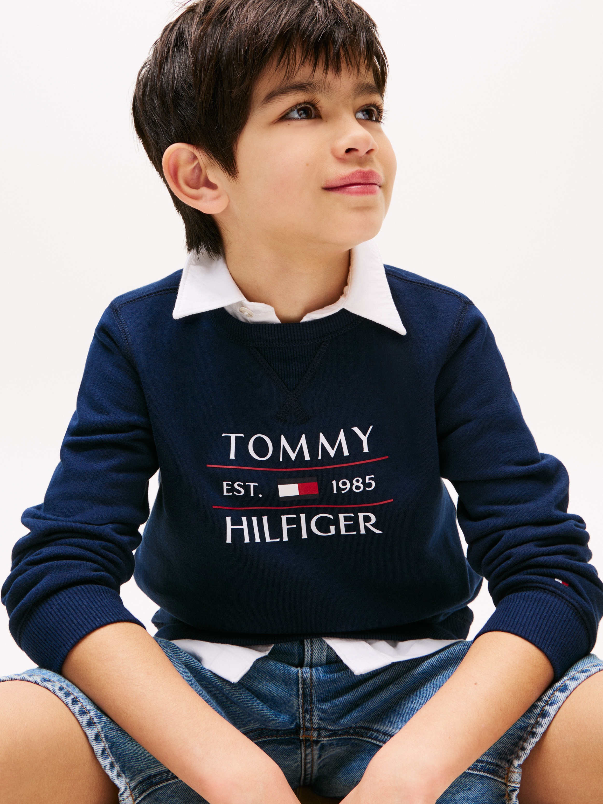 Tommy Hilfiger Sweatshirt »TOMMY FLAG HILFIGER SWEATSHIRT«, mit Tommy Hilfiger Logo-Flag