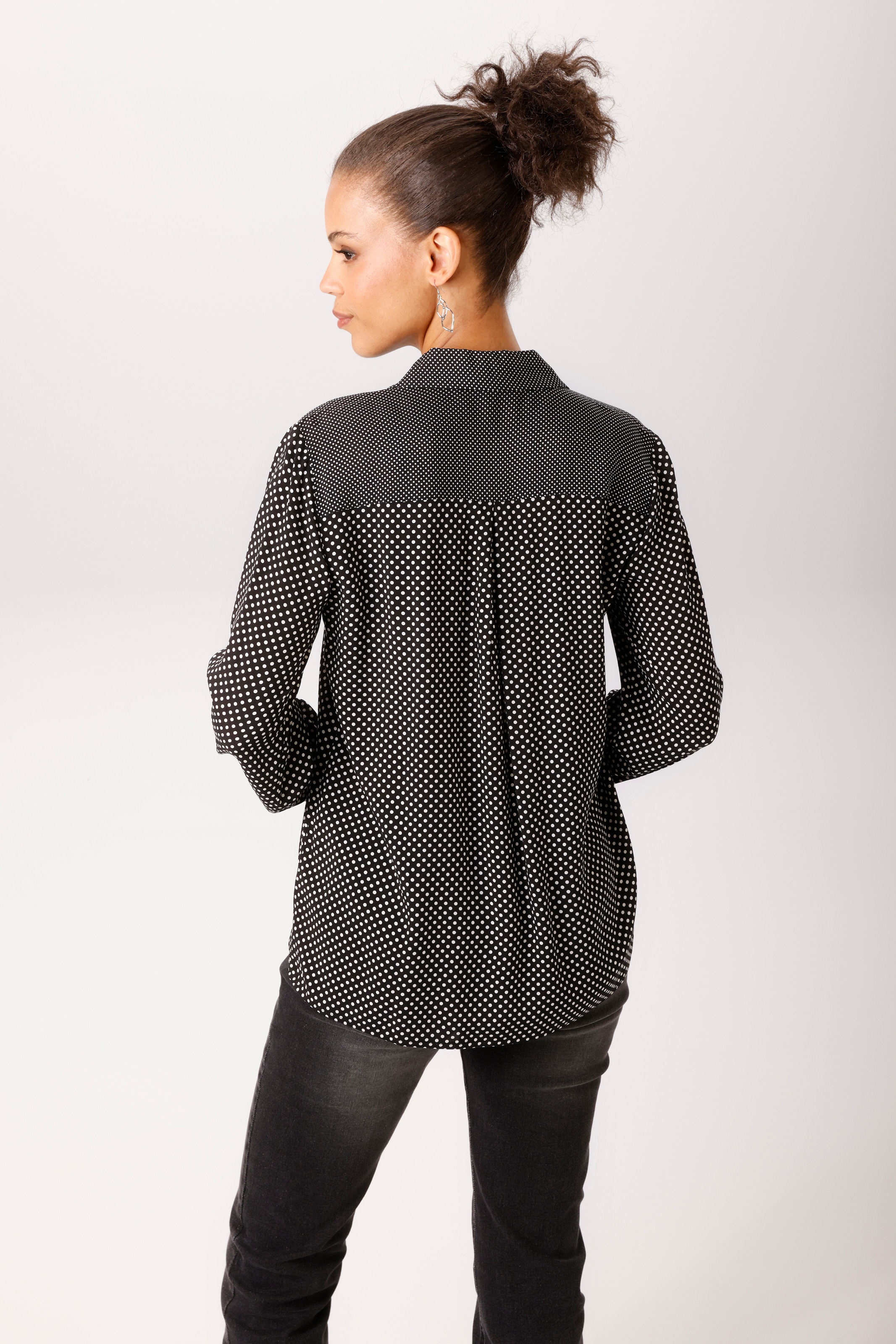 Aniston CASUAL Hemdbluse mit kleinen und winzigen Punkten bedruckt - NEUE KOLLEKTION