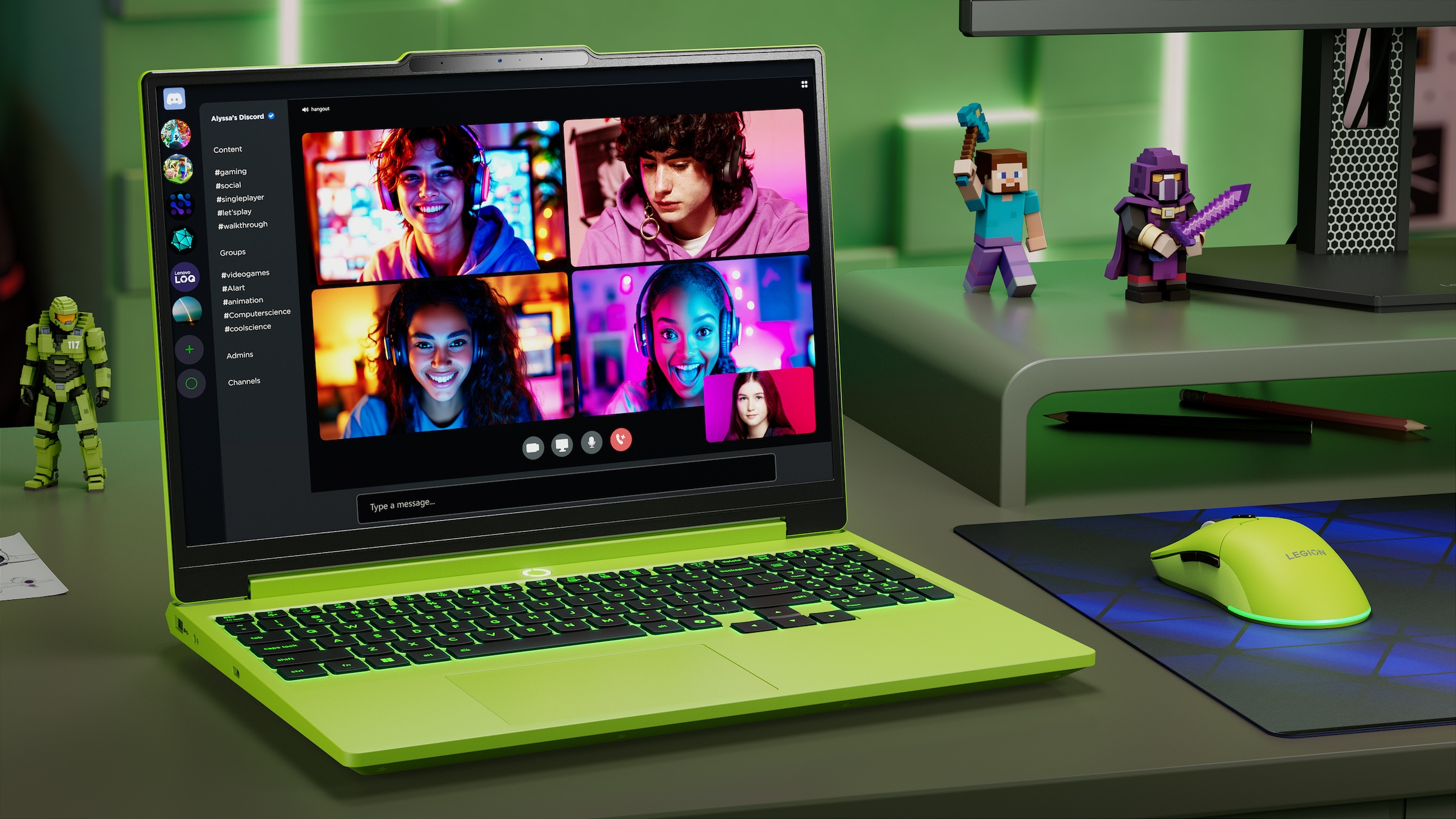Lenovo Gaming-Notebook »LOQ 15AHP11 Limited Green Edition« 38,86 cm / 15,3 ″ AMD Ryzen 7 GeForce RTX 5060 512 GB SSD