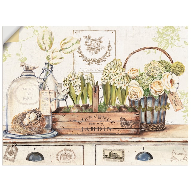 Artland Wandbild »Mein Garten«, Arrangements, (1 St.), als Leinwandbild,  Poster, Wandaufkleber in verschied. Größen auf Rechnung bestellen