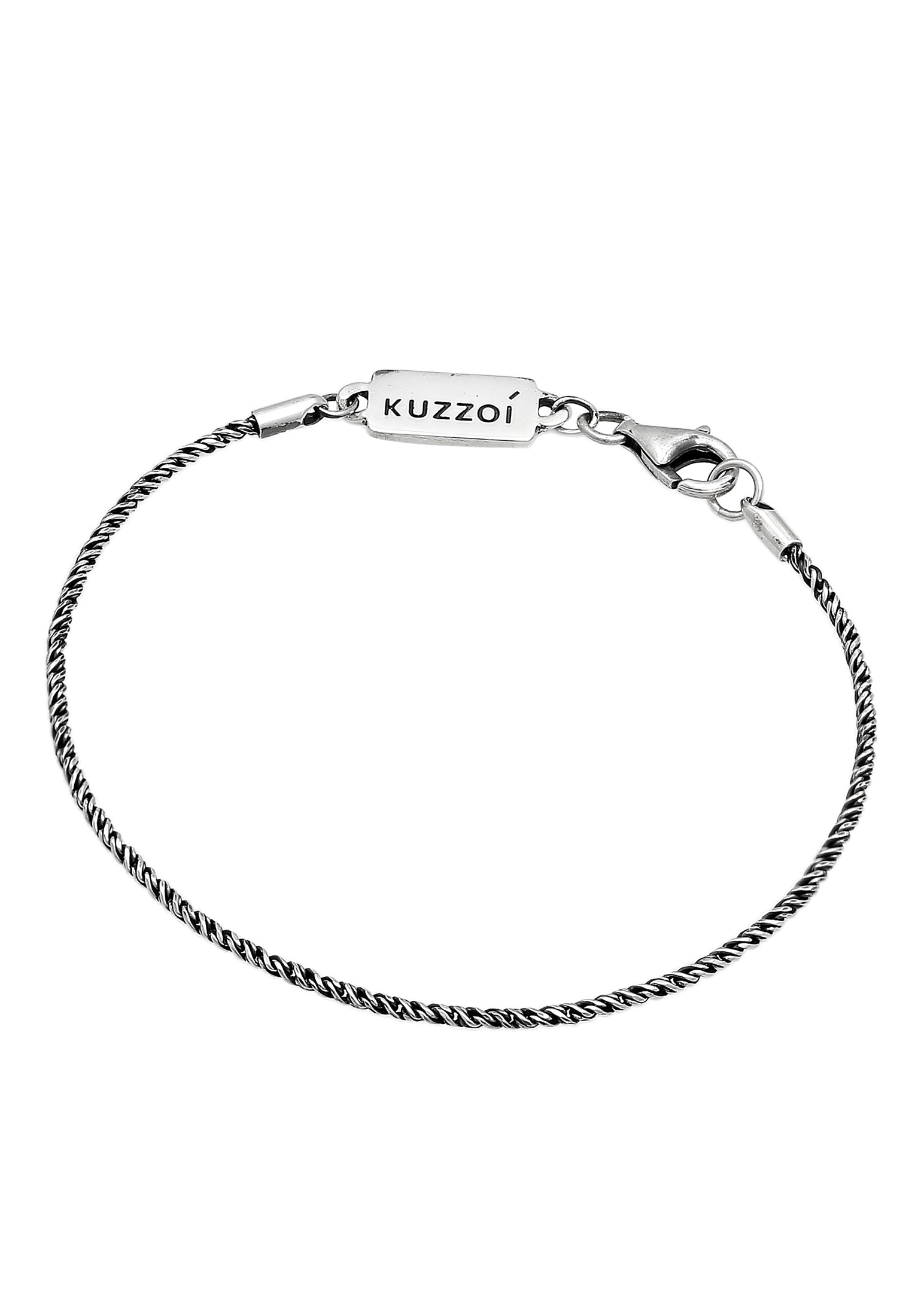 Kuzzoi Armkette »Armband Herren Basic Kordelkette Gedreht 925 Silber«