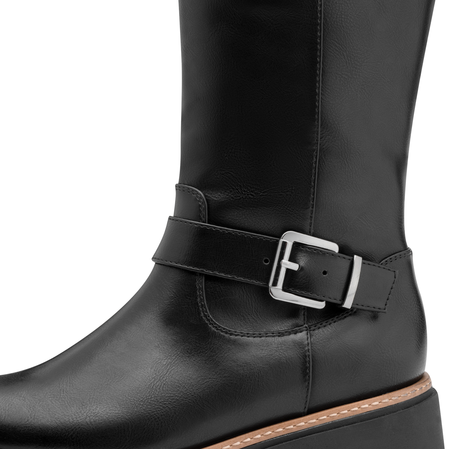 MARCO TOZZI Winterstiefel  , Blockabsatz, Langschaftstiefel mit Zierschnallen