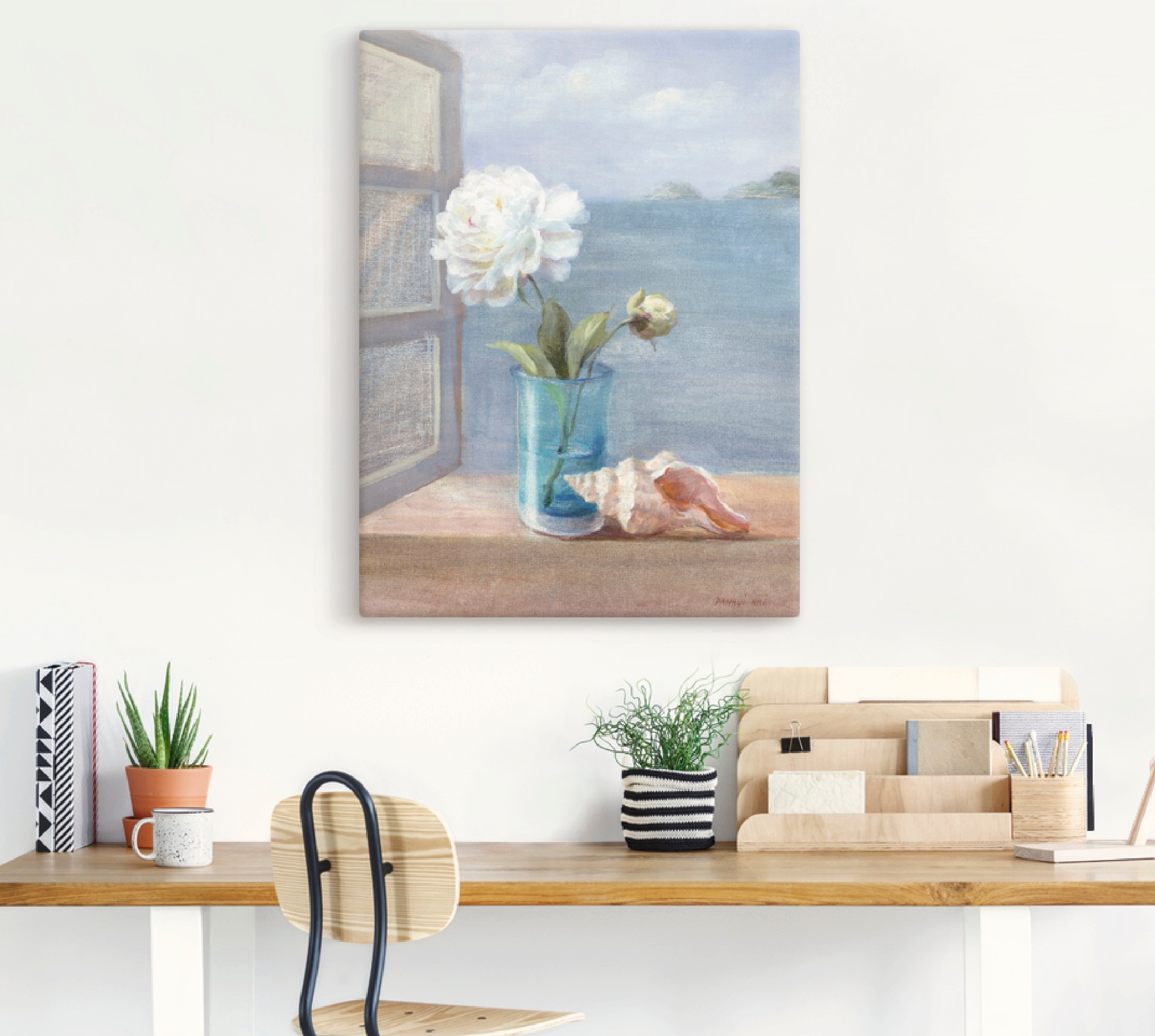 Artland Leinwandbild »Küsten Blumen I«, Arrangements, (1 St.), auf Keilrahmen gespannt