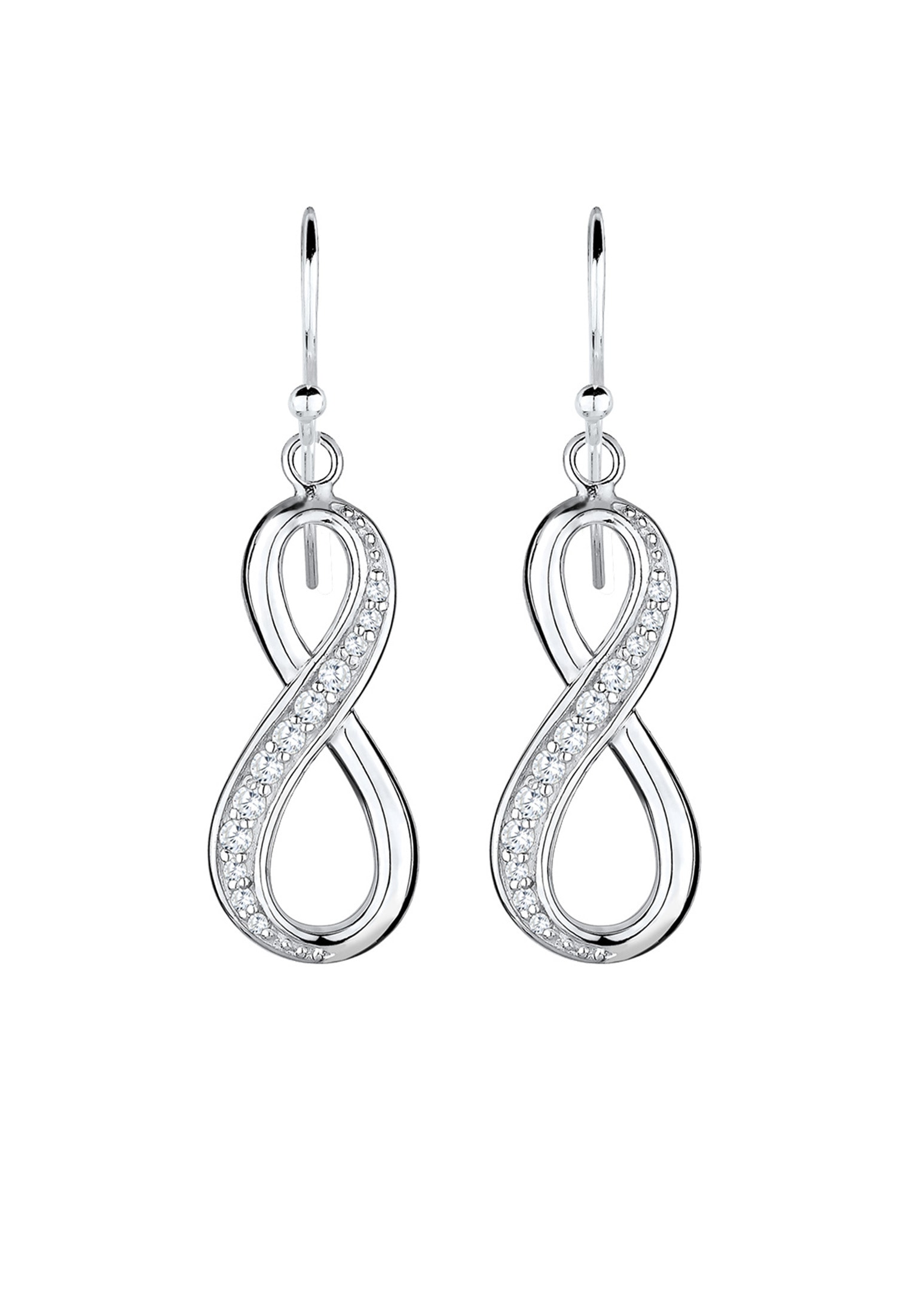 Elli Paar Ohrhänger »Ohrringe Infinity Zirkonia 925 Sterling Silber«