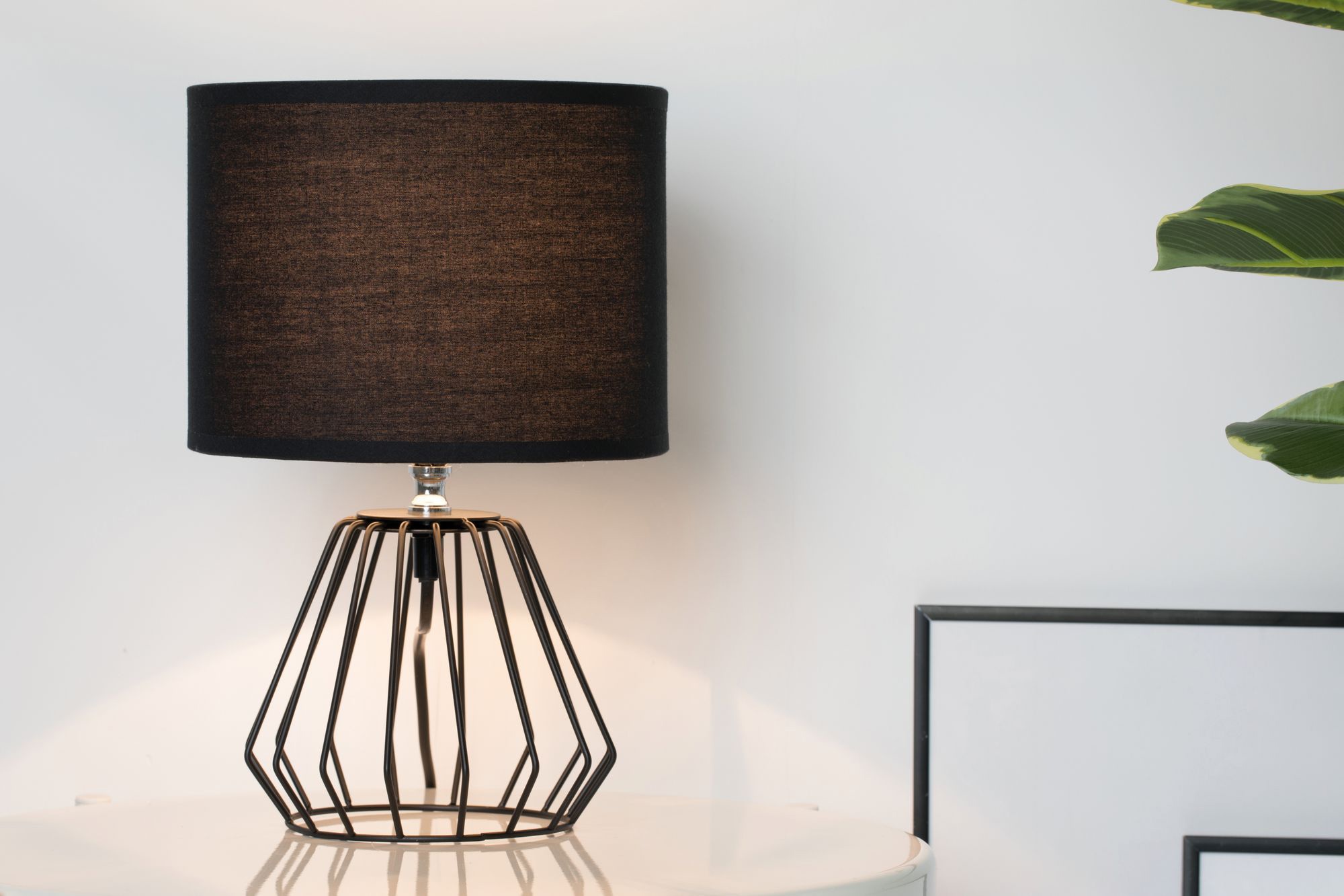 Pauleen LED Tischleuchte »Shiny Diamond«, 1 flammig, Leuchtmittel E27 | Leuchtmittel wechselbar, E27, 3step dimmbar, Schwarz, Draht, Stoffschirm