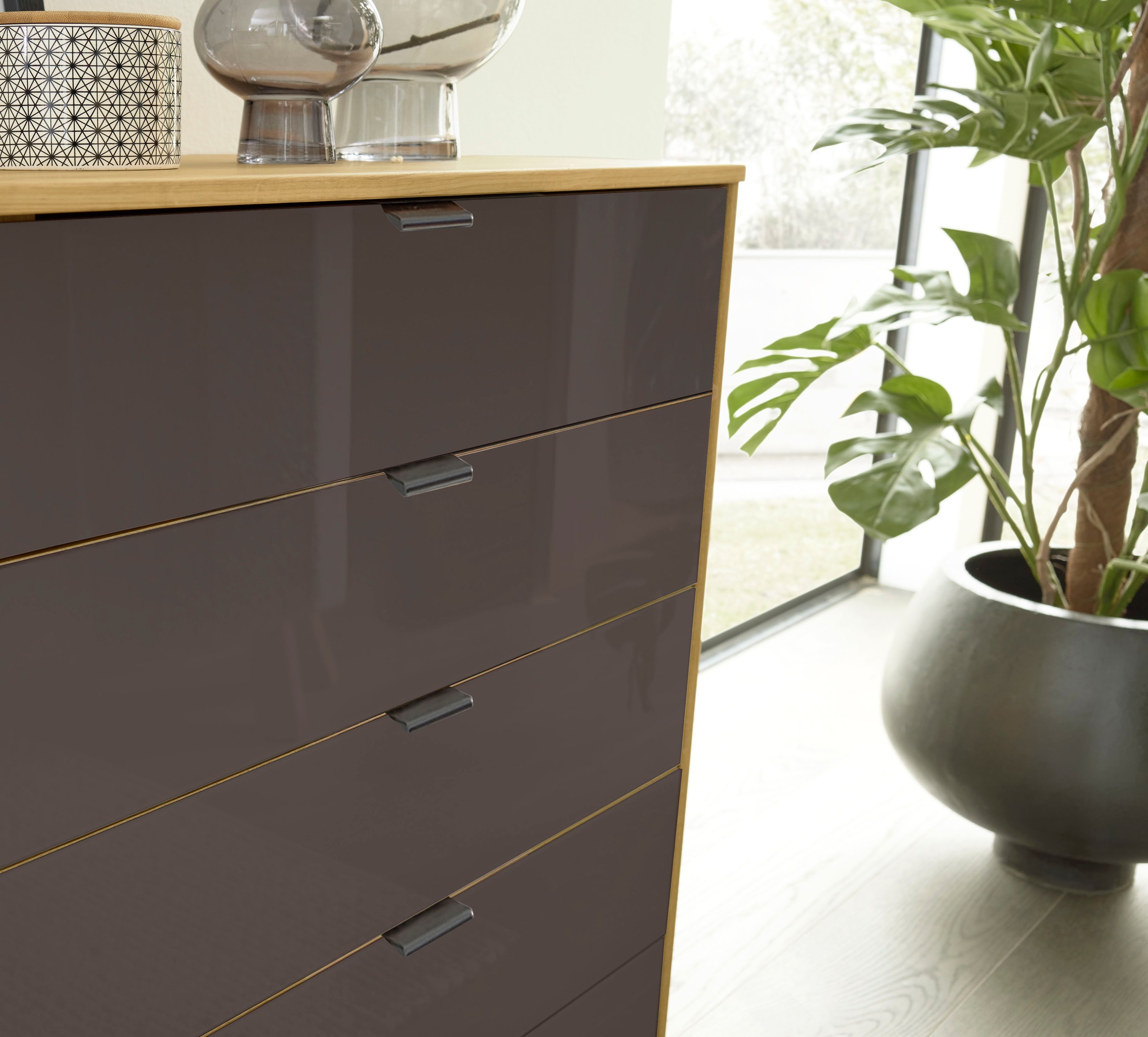 WIEMANN Kombikommode »Cardiff Sideboard, Wäscheschrank, teilmassiv Erle, mit Schubladen« Kommode 120x86x43 cm, braun, mit Dämpfung, MADE IN GERMANY,  verschiedenen Ausführungen, inklusive Einlegeboden