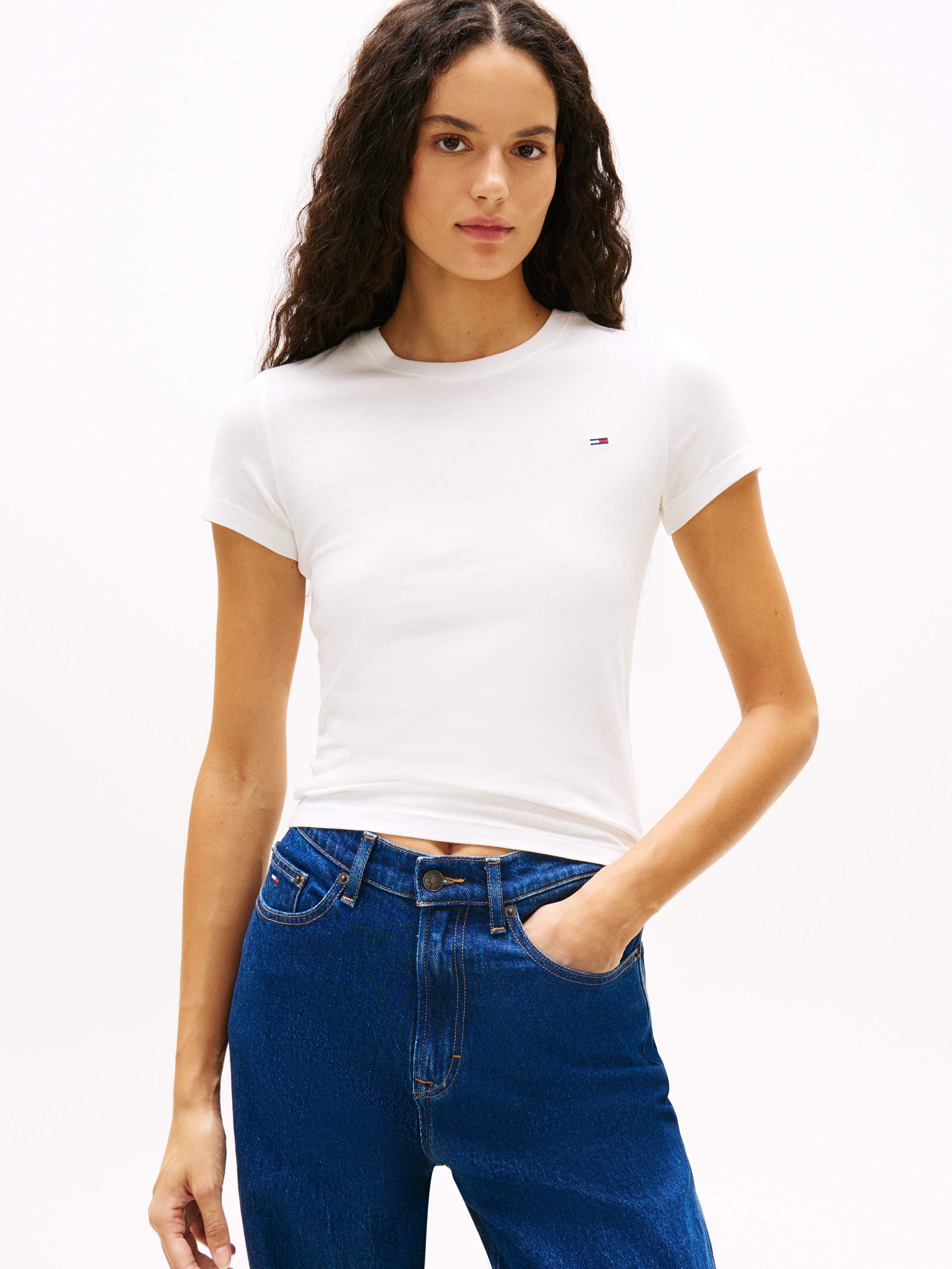 Tommy Jeans T-Shirt »TJW 2PACK C-NECK TEE« Packung, 2er, 2 Stk. mit Logo-Stickerei