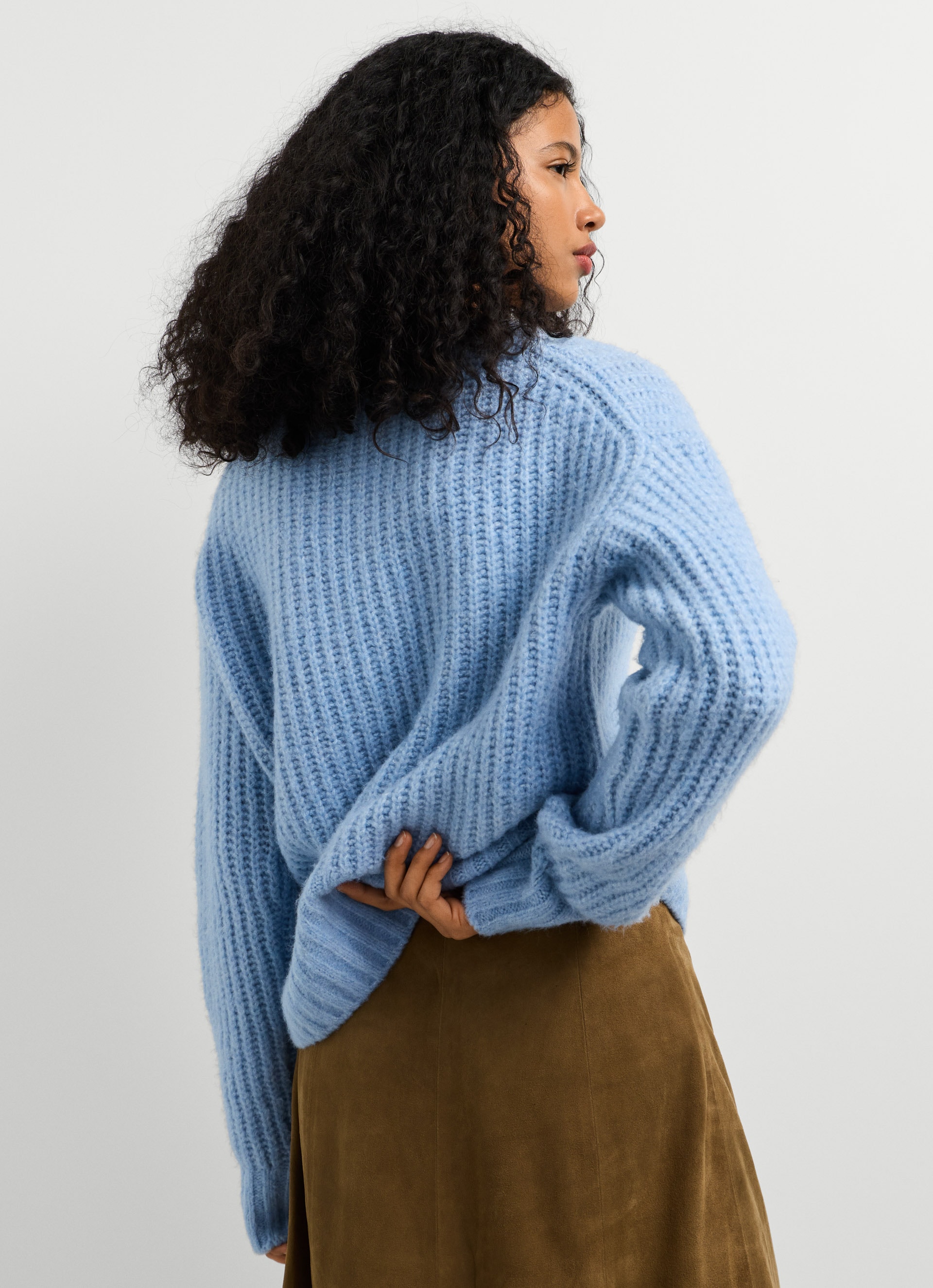 Pepe Jeans Strickpullover »ASHLEY CREW« mit Rundhalsausschnitt, Materialmix