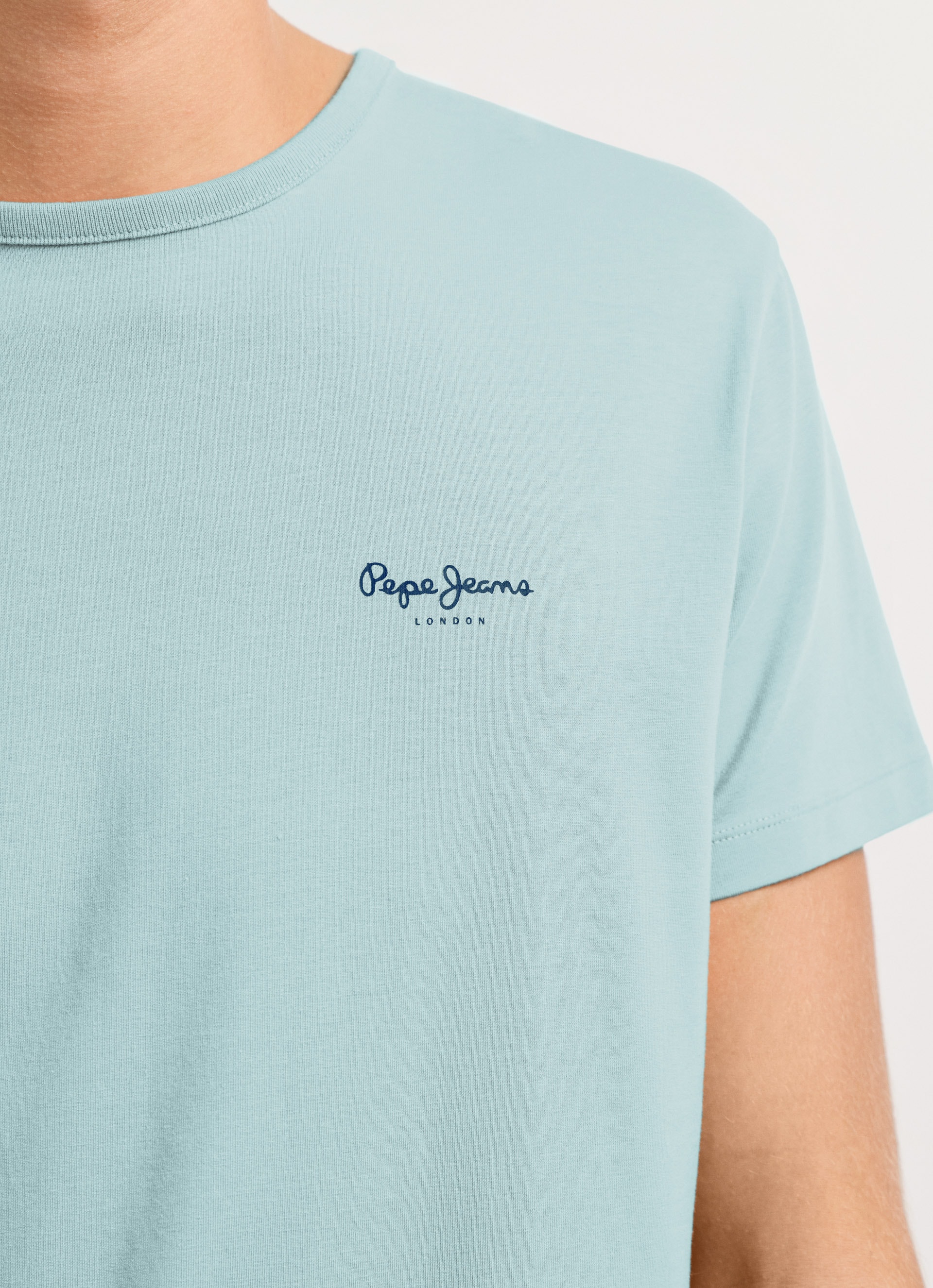 Pepe Jeans T-Shirt »ORIGINAL BASIC 3N« Rundhals mit kleinem Logodruck