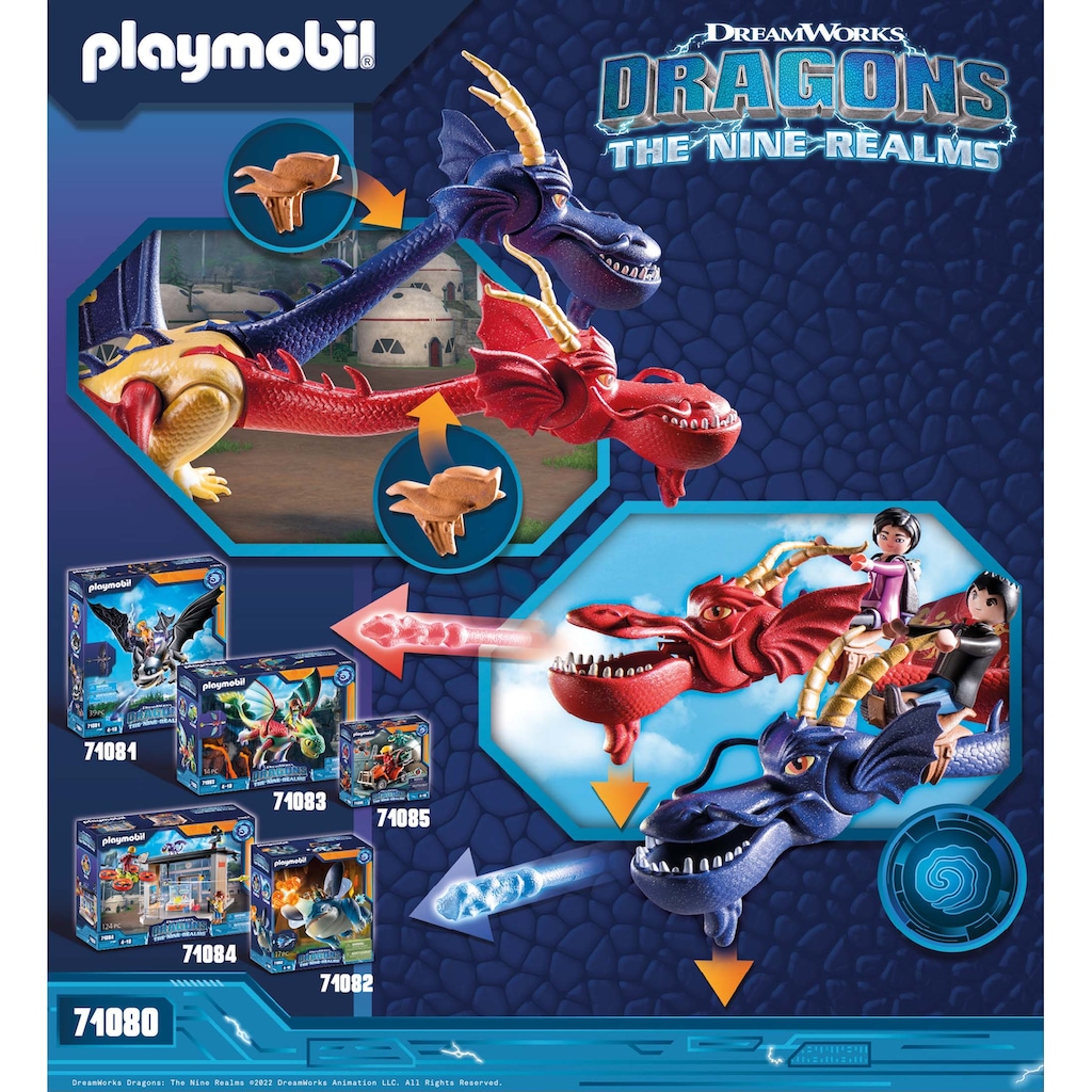 Playmobil® Konstruktions-Spielset »Dragons: The Nine Realms - Wu & Wei mit Jun (71080)«, (40 St.)