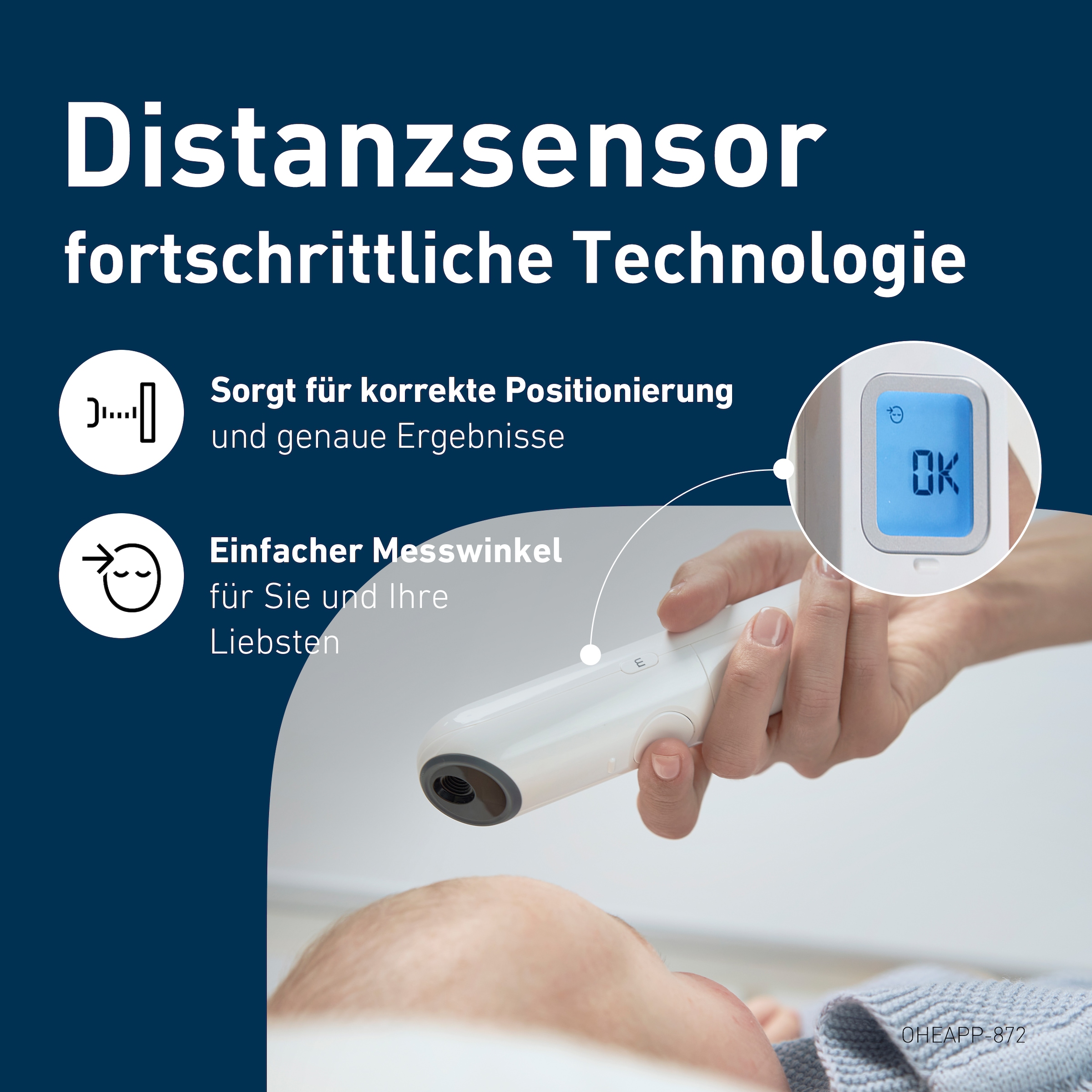 Omron Stirn-Fieberthermometer »Gentle Temp 730« schnelle, präzise, kontaklose Messung, geeignet für alle Altersgruppen