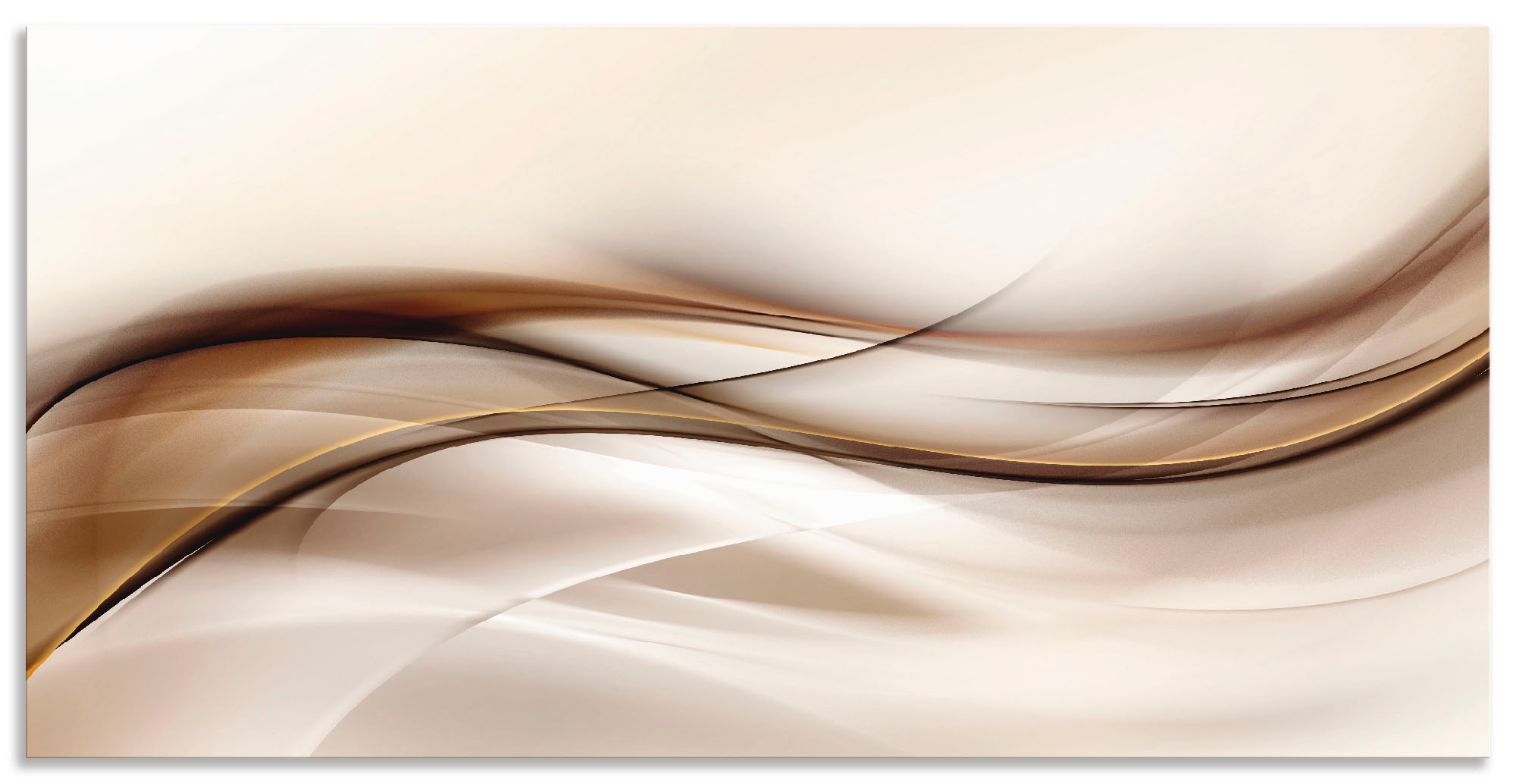 Artland Wandbild »Braune abstrakte Welle«, Muster, (1 St.), als Alubild,  Leinwandbild, Wandaufkleber oder Poster in versch. Größen auf Rechnung  kaufen
