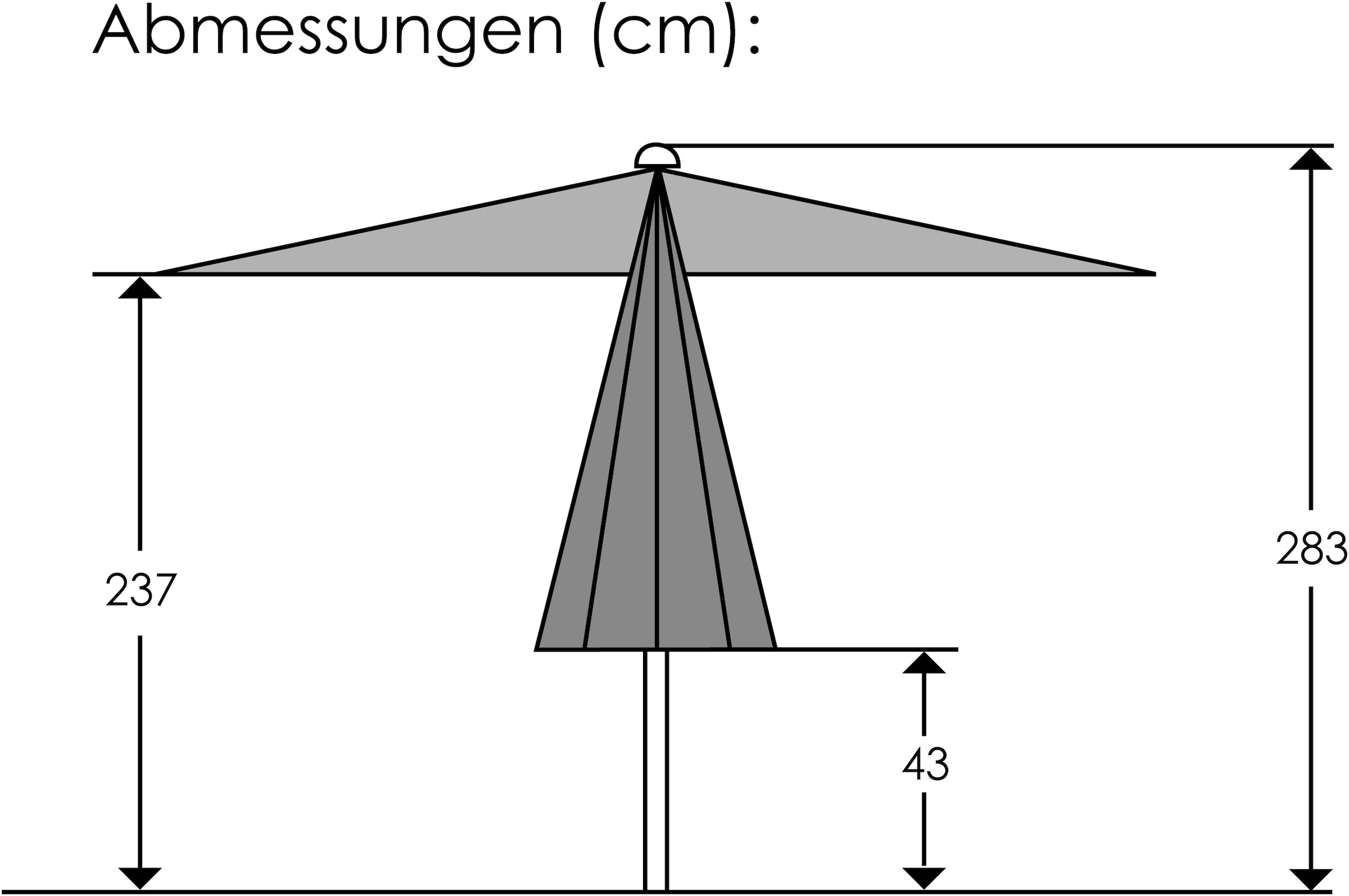 Schneider Schirme Marktschirm »Santorini 325x325 anthrazit«