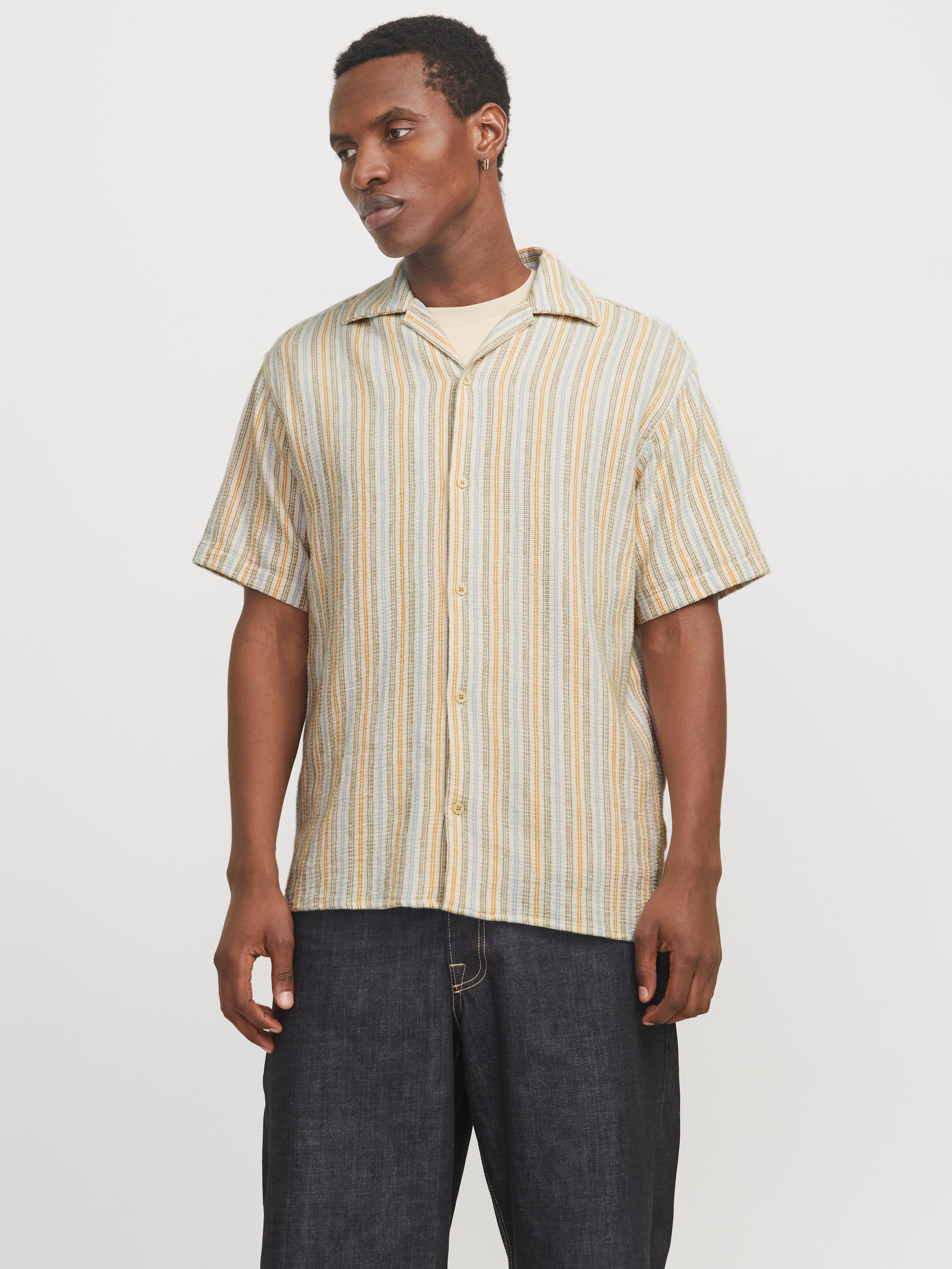 Jack & Jones Kurzarmhemd »JORCOBA STRIPE RESORT SHIRT SS SN«