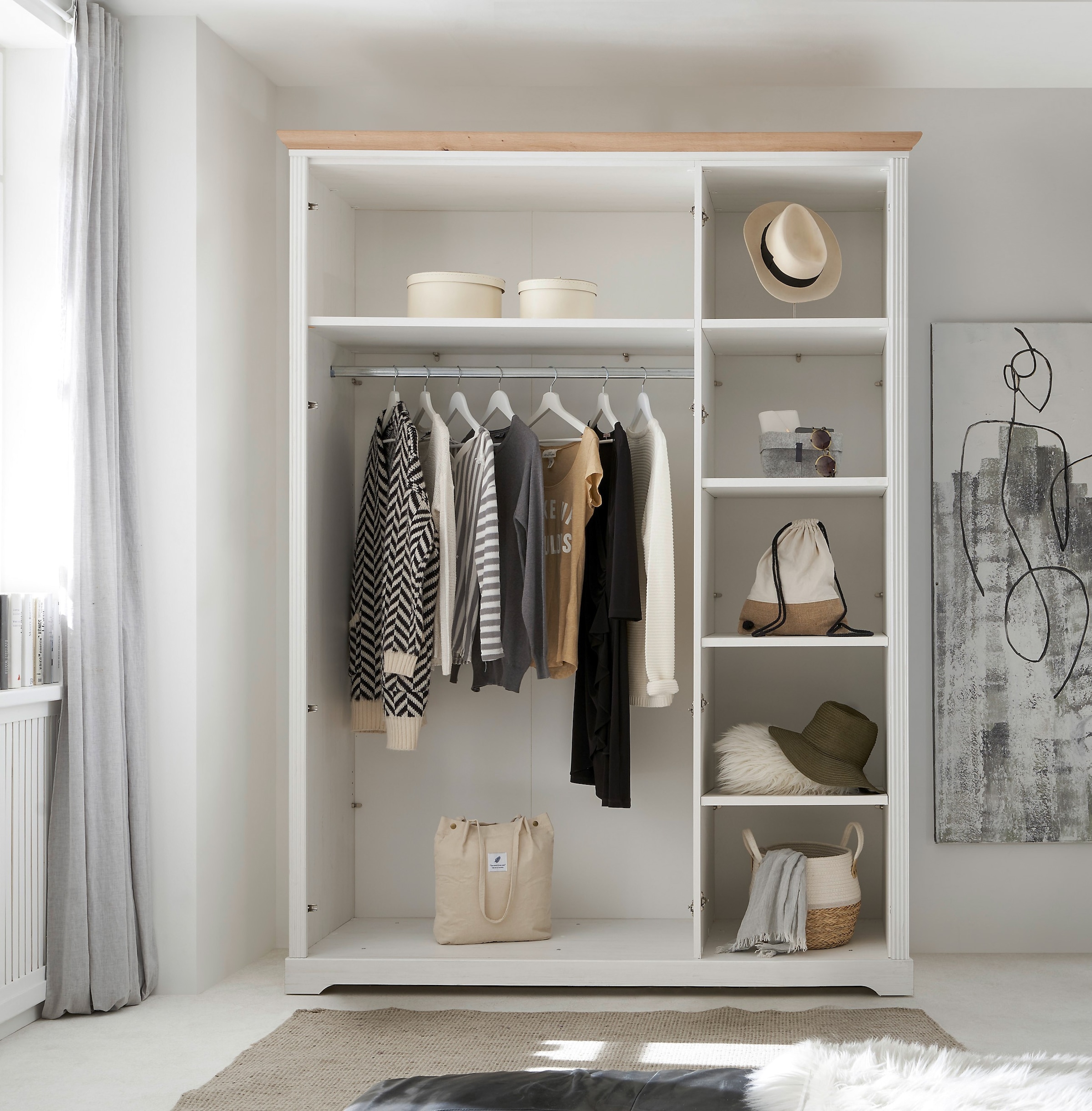 Schlafkontor Kleiderschrank »Jasmin II«, im Landhausstil