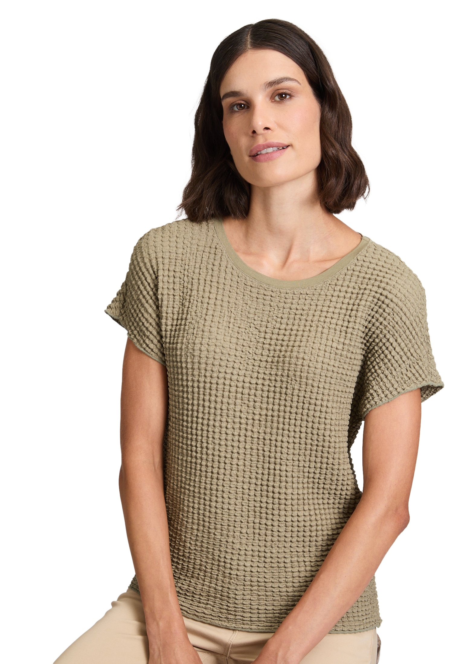 Betty Barclay Kurzarmshirt »Strukturshirt mit U-Boot-Ausschnitt«