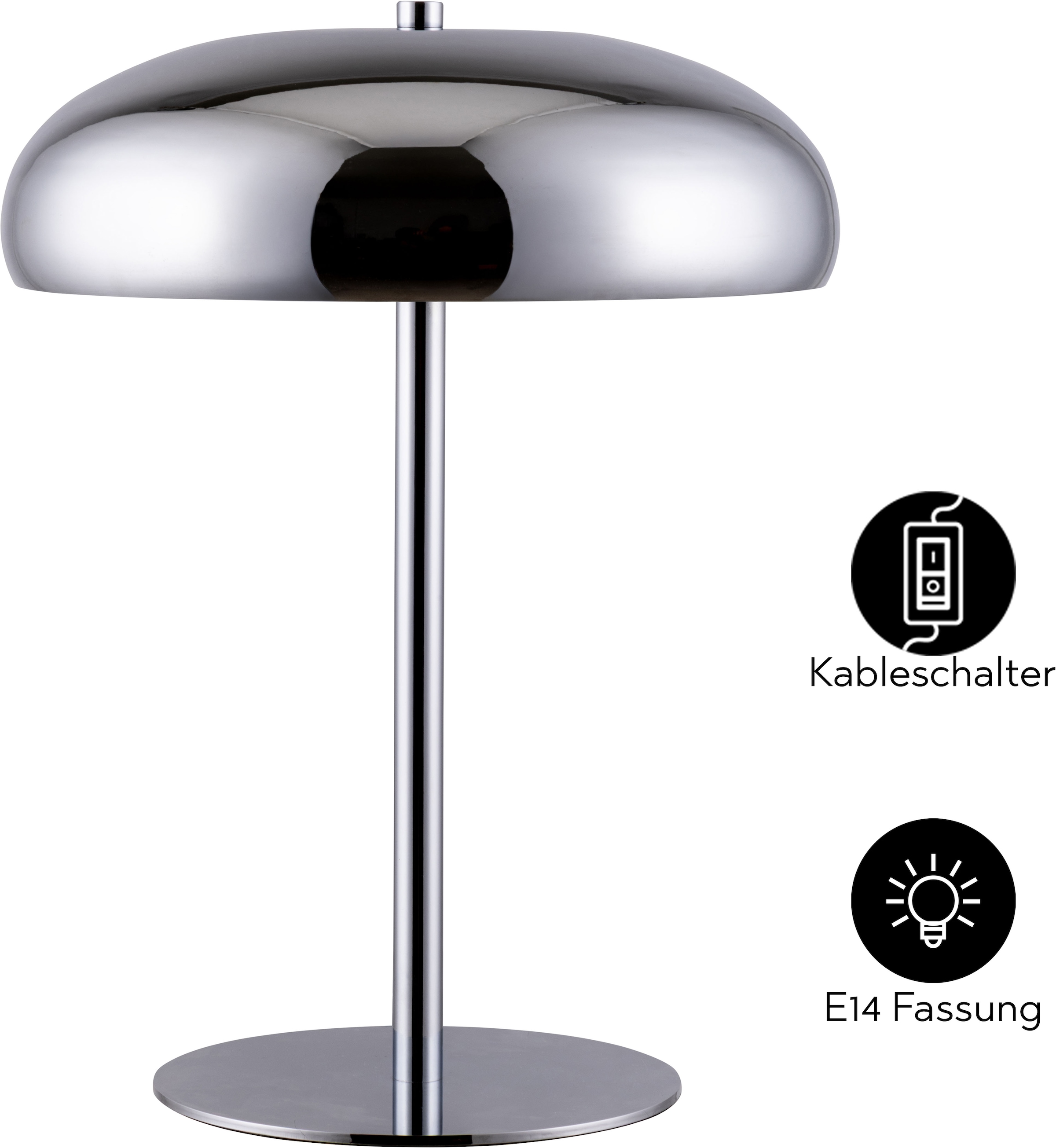 OTTO home Tischleuchte »Jessee« E14 1 Stk. blendfreies Licht - ideal als Deko- oder Nachttischleuchte