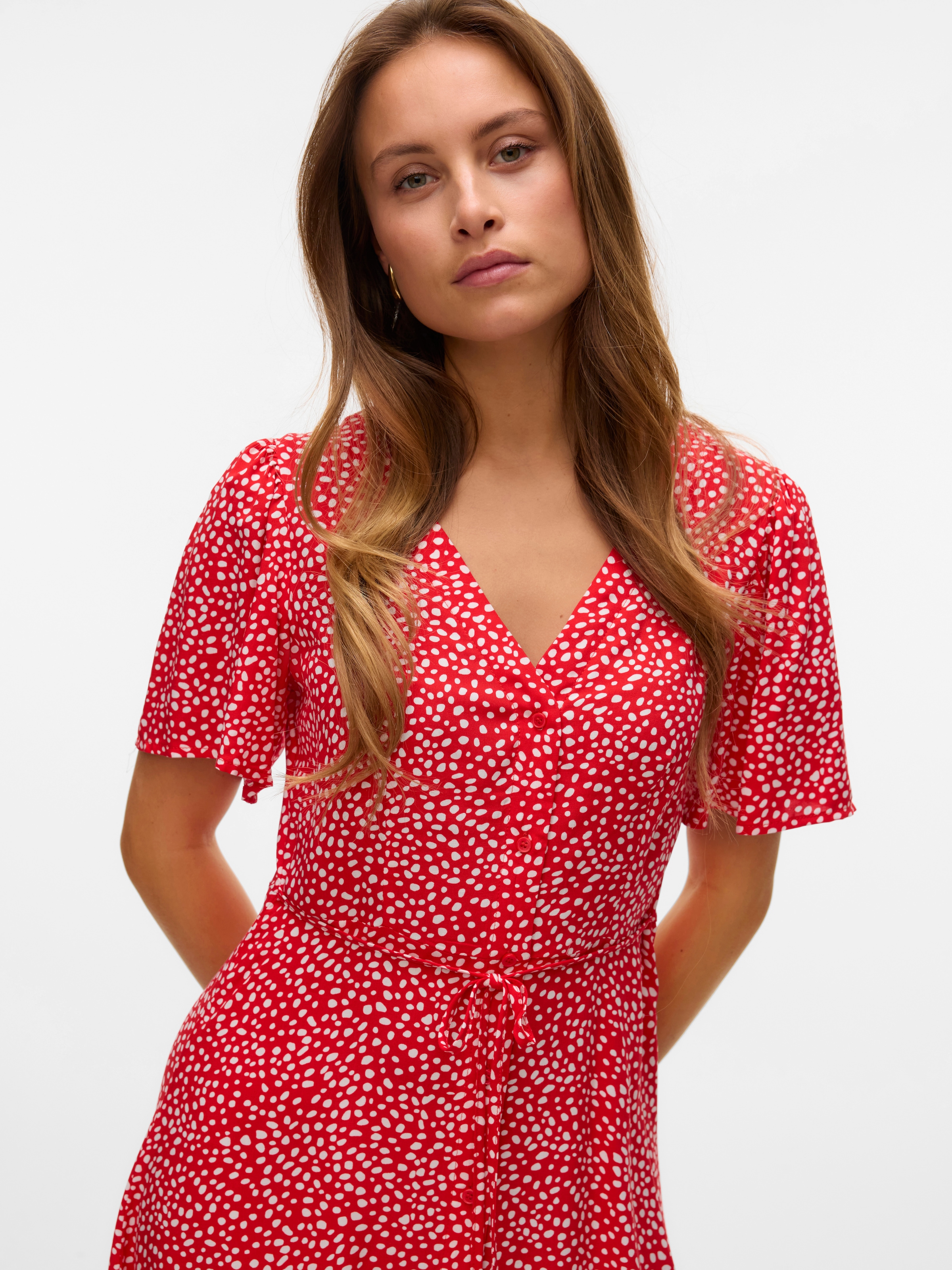 Vero Moda Minikleid »VMALBA SS SHORT DRESS WVN NOOS«, Sommerkleid