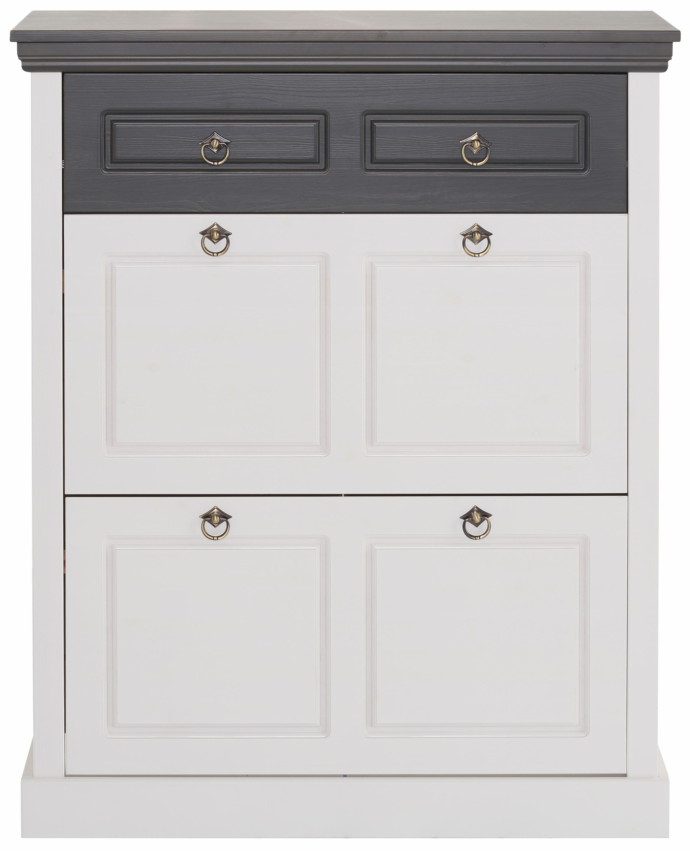 Home affaire Schuhschrank »Basilico«, aus massiver Kiefer, FSC®, Breite 90 cm, mit Schublade, Kassettenoptik