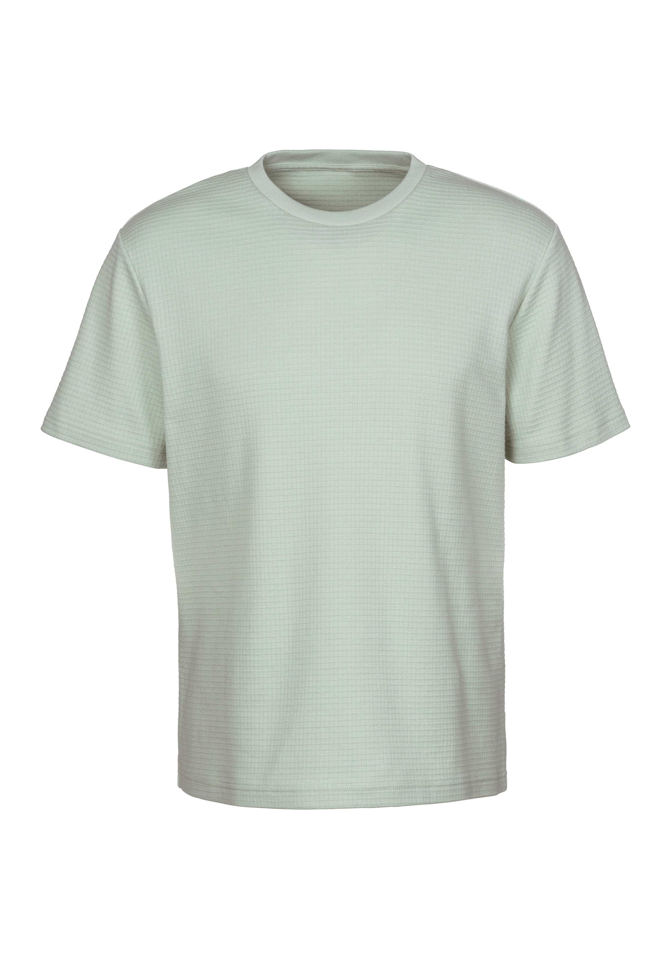 John Devin T-Shirt, Rundhalsshirt mit Struktur aus Baumwoll-Mix