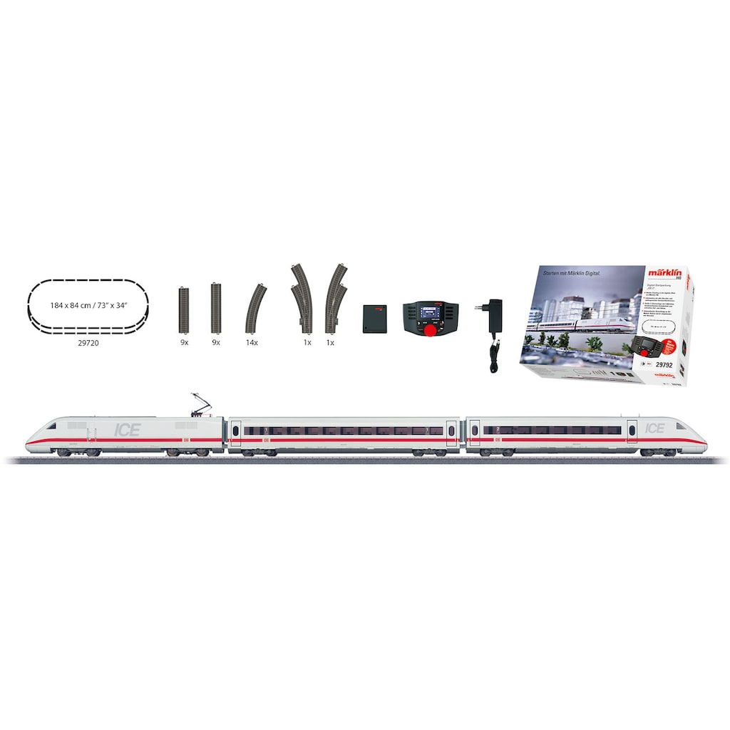 Märklin Modelleisenbahn-Set »Märklin Digital - Startpackung ICE 2, Wechselstrom - 29792«