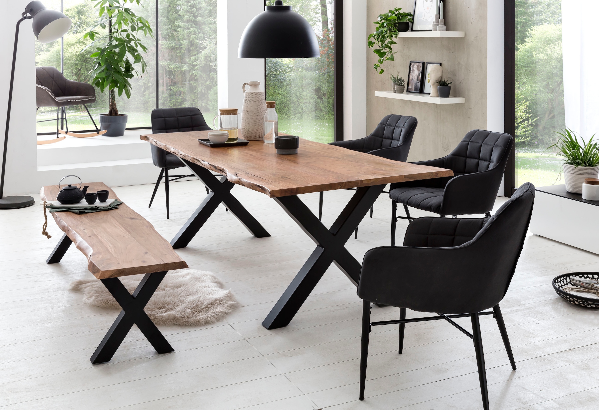 Home affaire Sitzbank »Manhattan« mit Baumkante