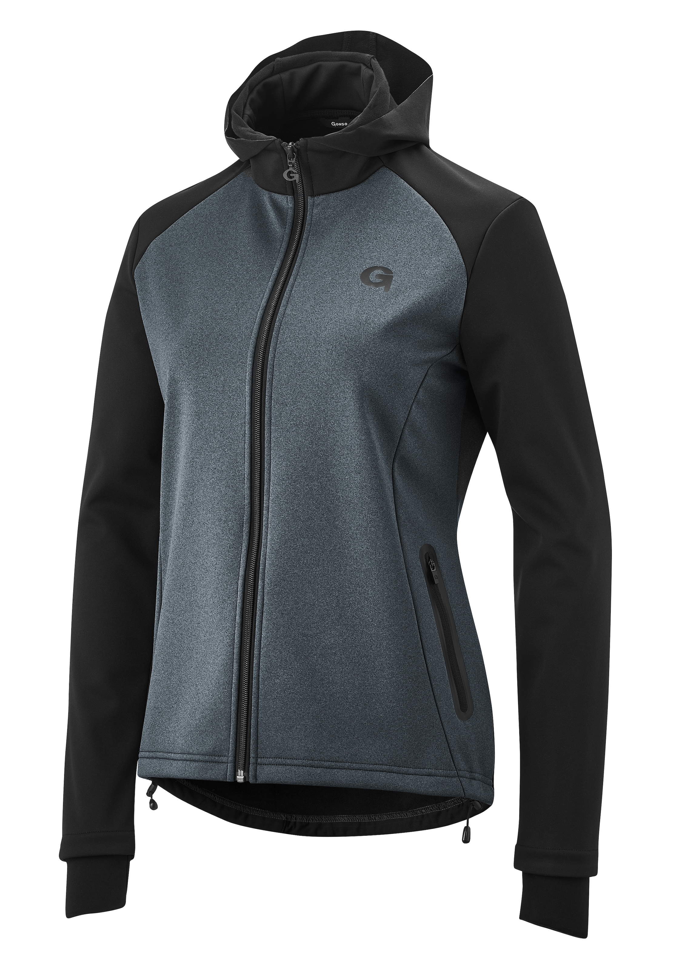 Gonso Radtrikot »TARAVO«, Damen Softshell-Hoodie, Windjacke winddicht und atmungsaktiv