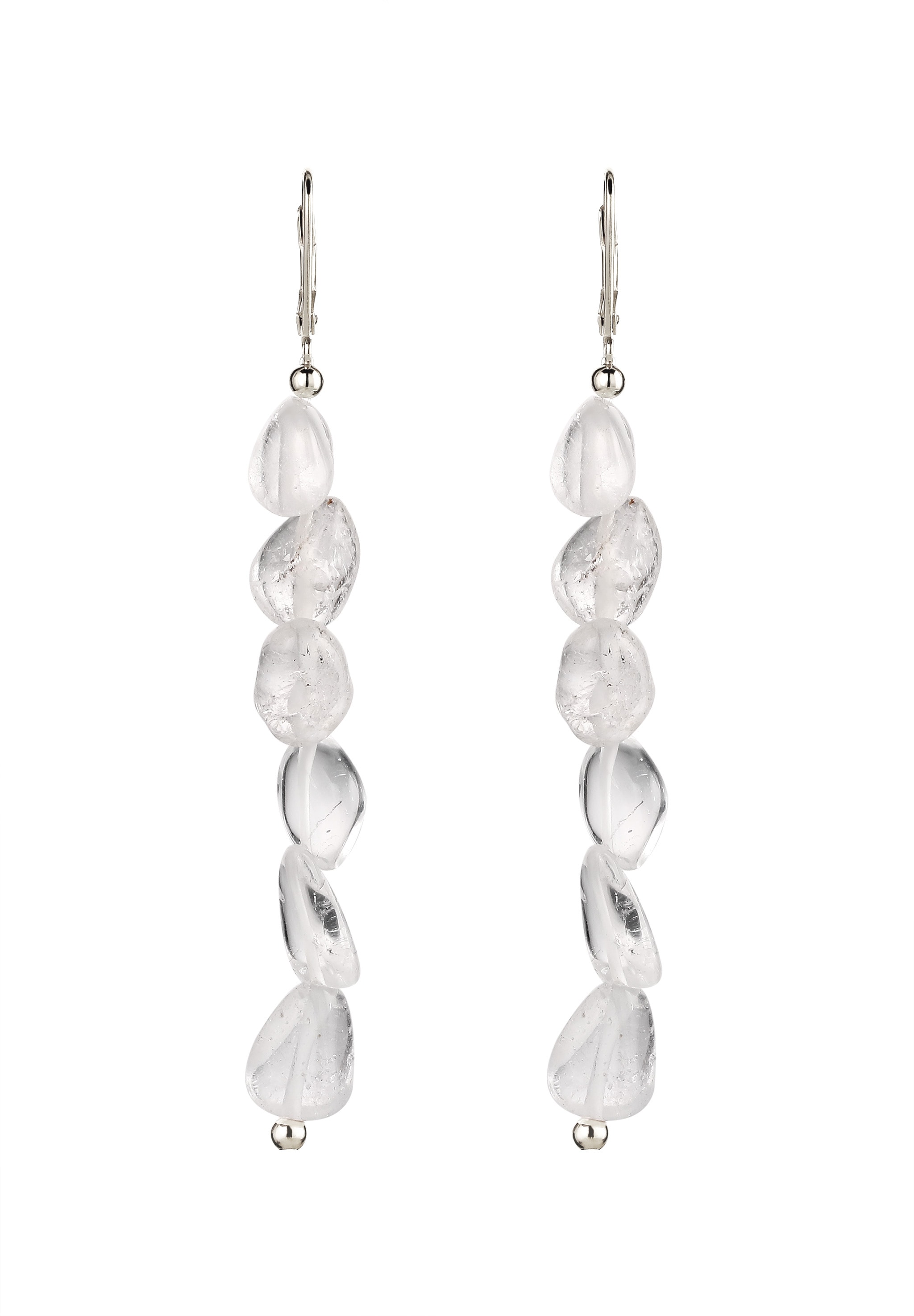 Elli Paar Ohrhänger »Ohrringe Ohrhänger lang Rock Crystal Transparent 925 Sterling Silber«
