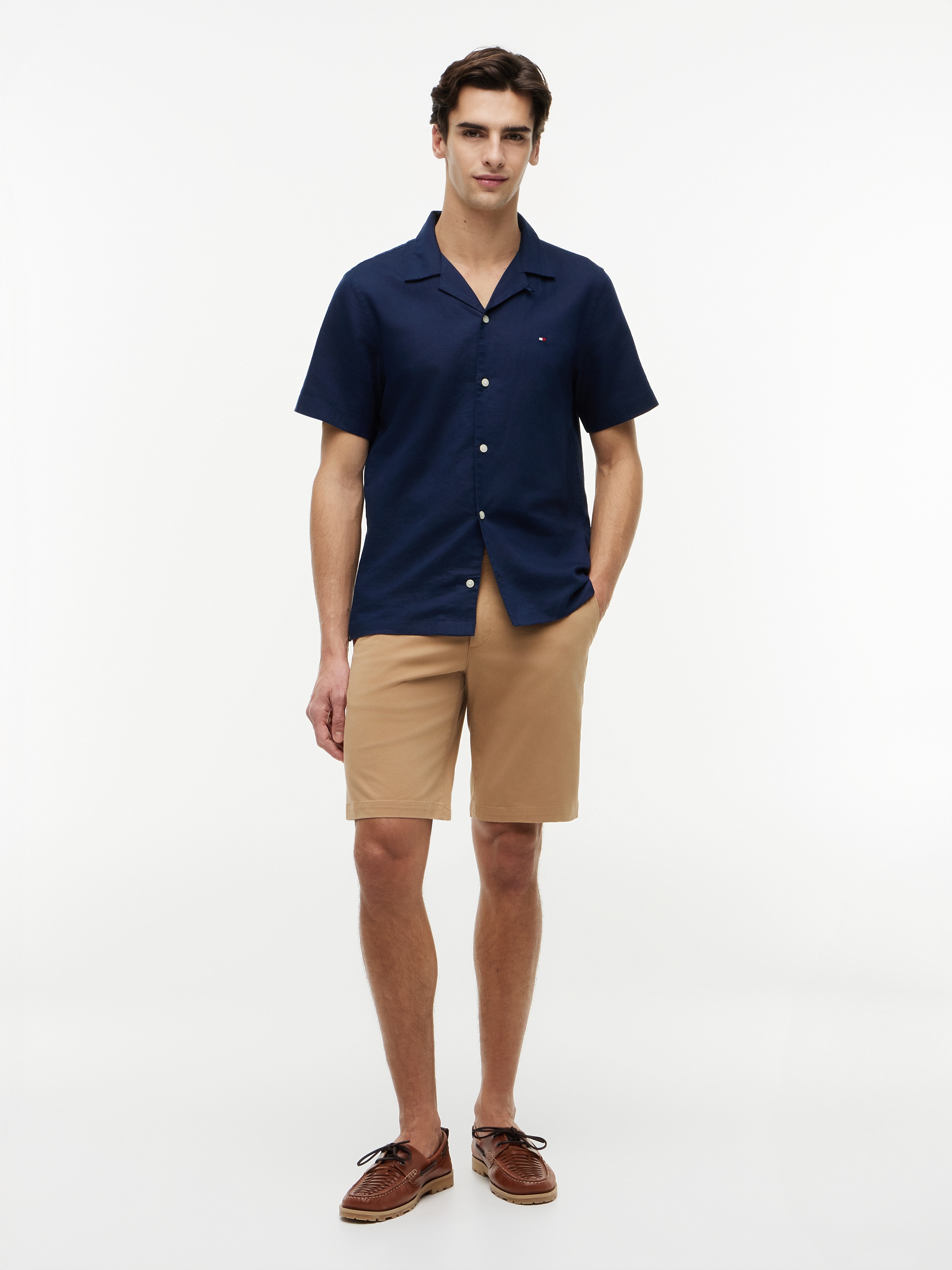 Tommy Hilfiger Kurzarmhemd »LINEN BLEND SOLID SS RF SHT«