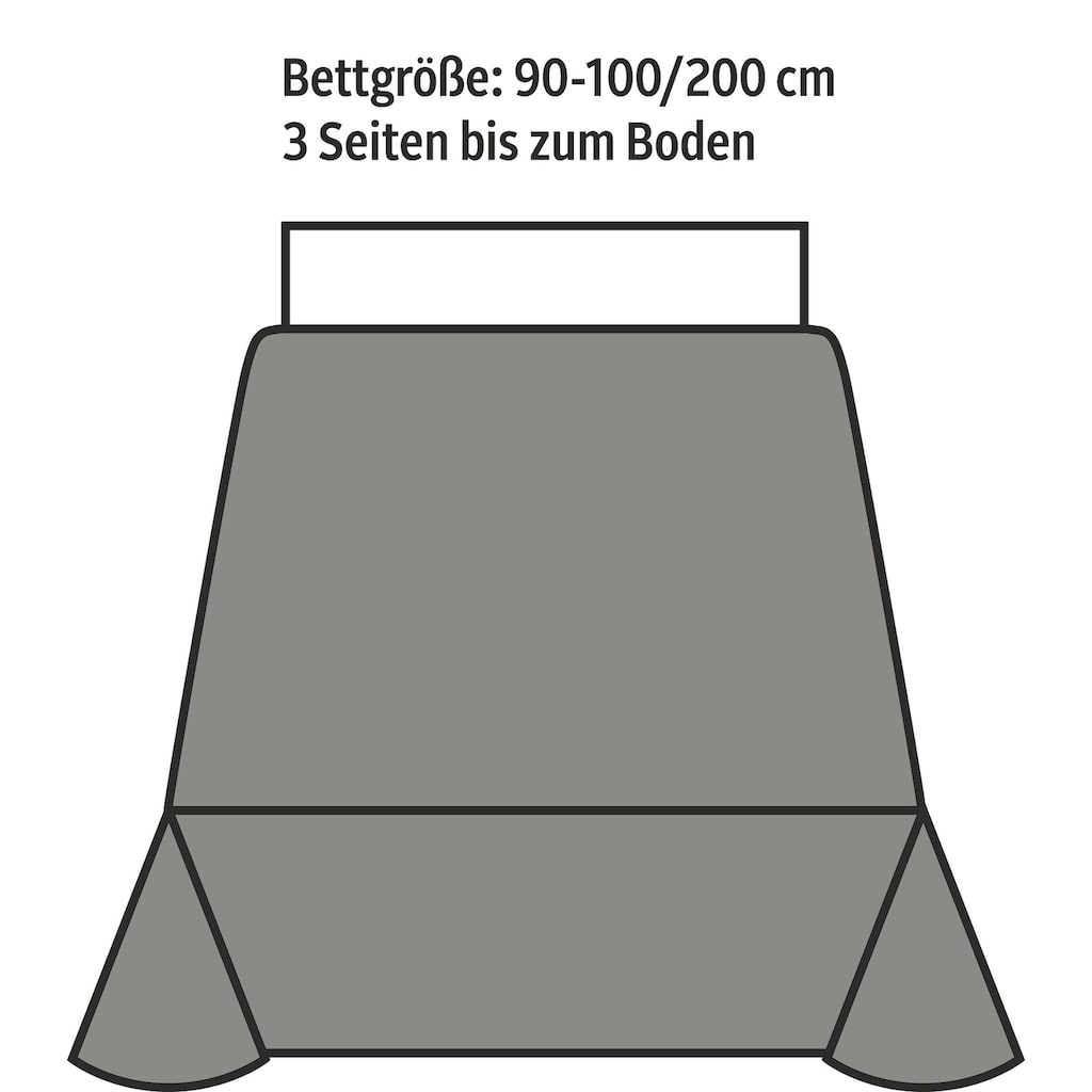 my home Tagesdecke »Mira«, leichte Tagesdecke aus 100% Baumwolle, uni Überwurf, ohne Füllung