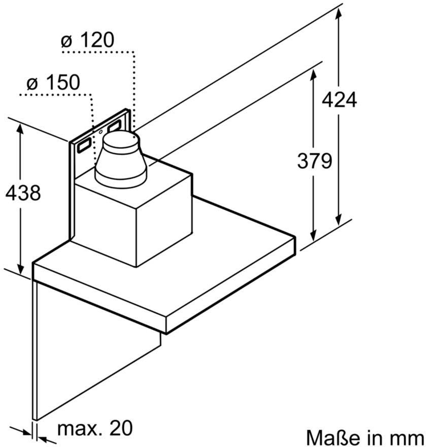 SIEMENS Wandhaube »LC67BIP50«, Serie iQ500