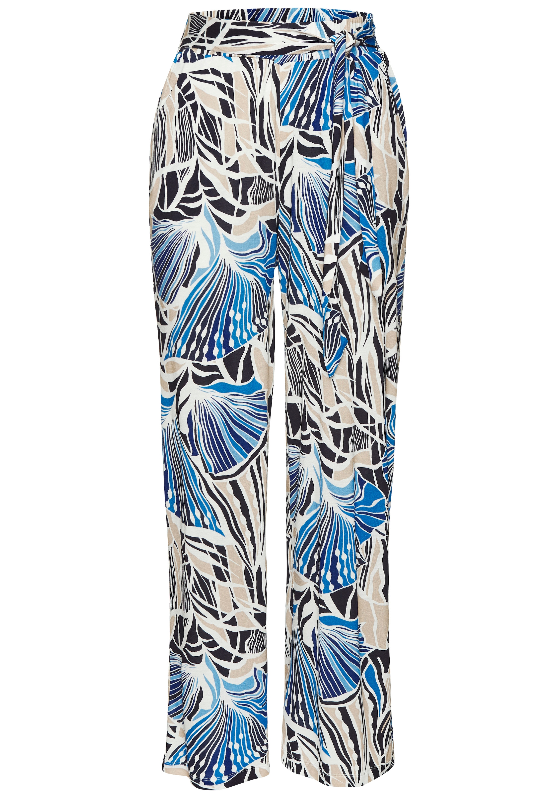 LASCANA Palazzohose  aus Viskosejersey, leichte Sommerhose mit Alloverprint und Taschen