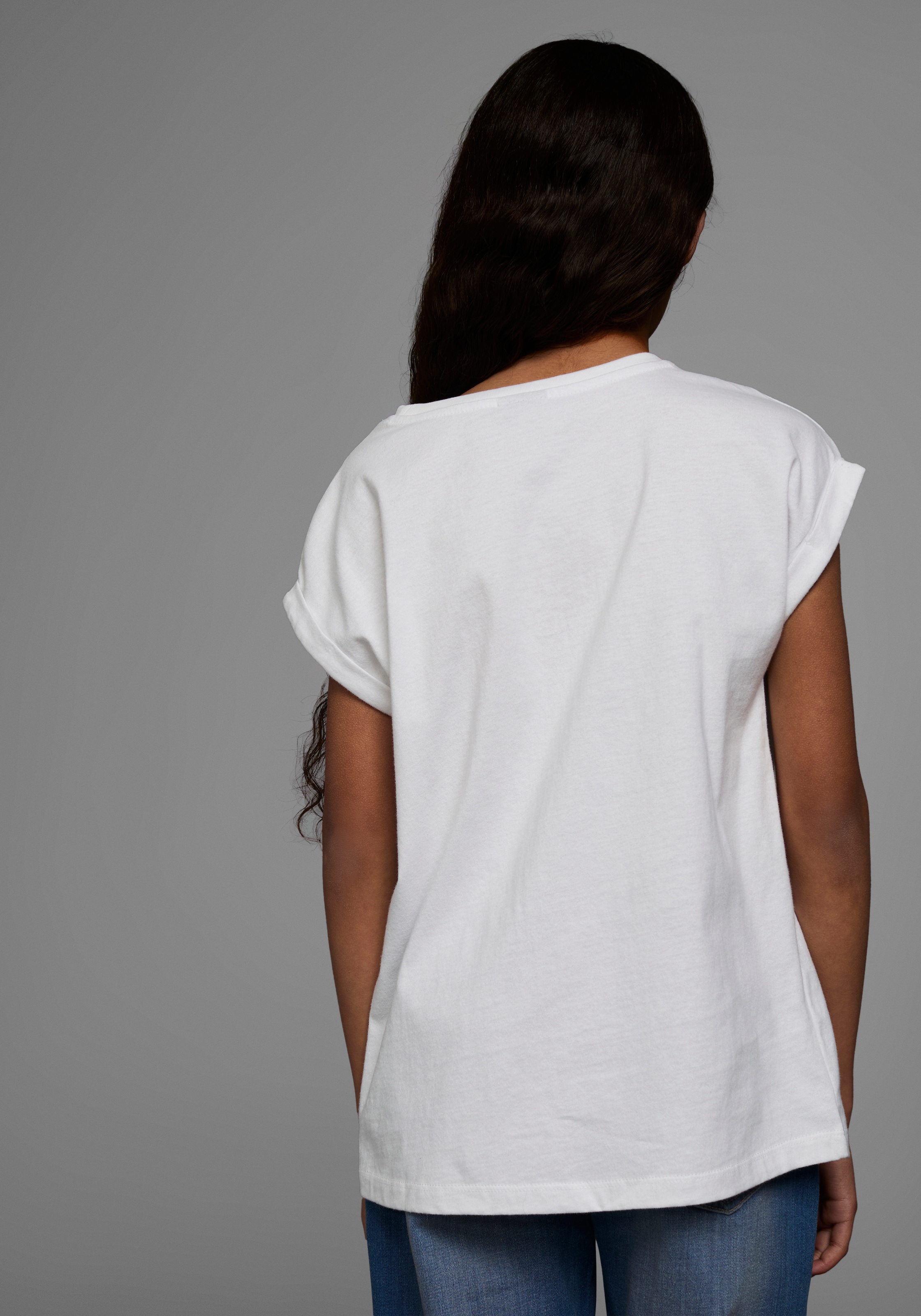 KIDSWORLD T-Shirt »Mit Print: HOPE«, Kurzarm, bequeme Passform, mit Print, Rundhalsausschnitt