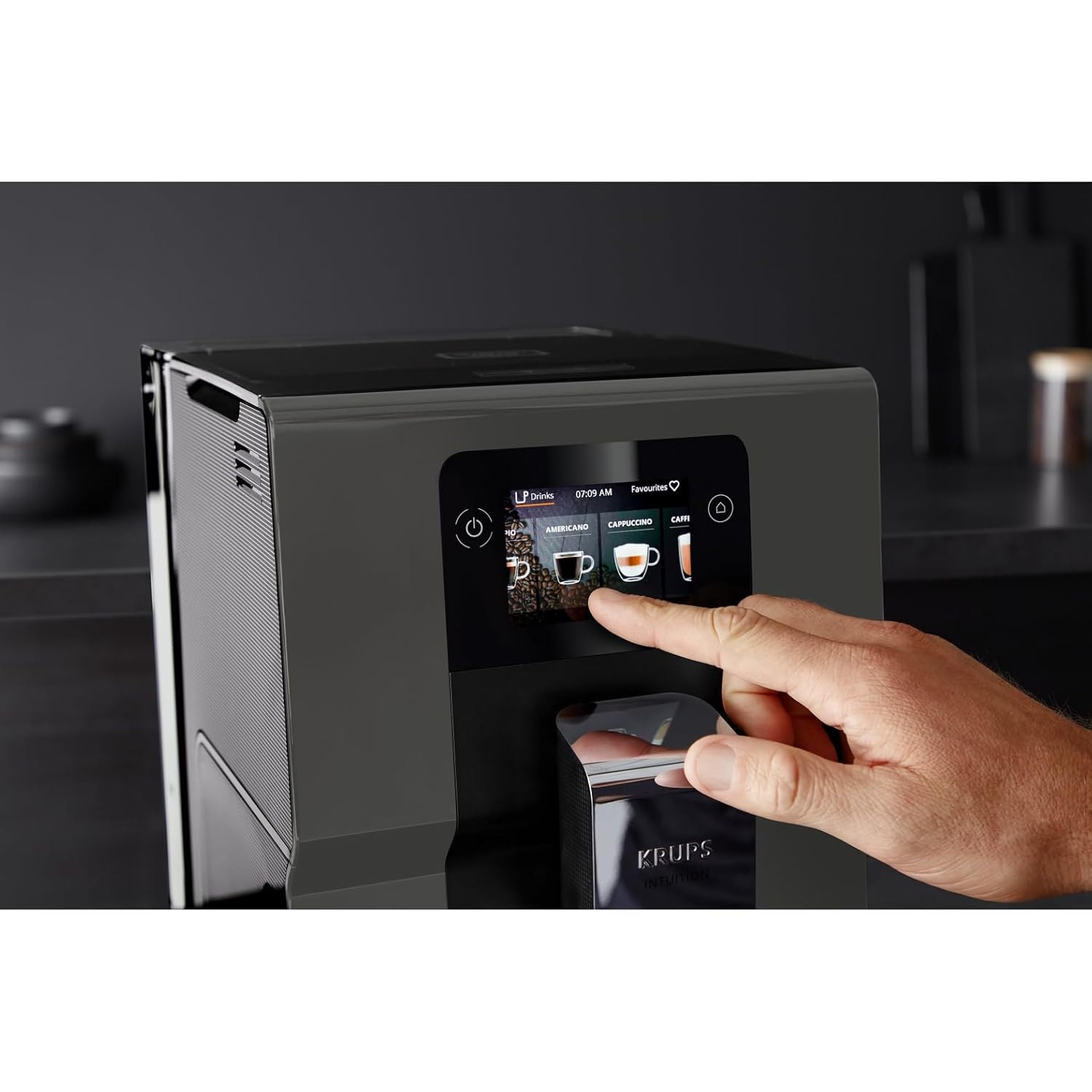 Krups Kaffeevollautomat »EA872B Intuition Preference« 3,5"-Farb-Touchscreen, intuitive farbige Lichtanzeigen