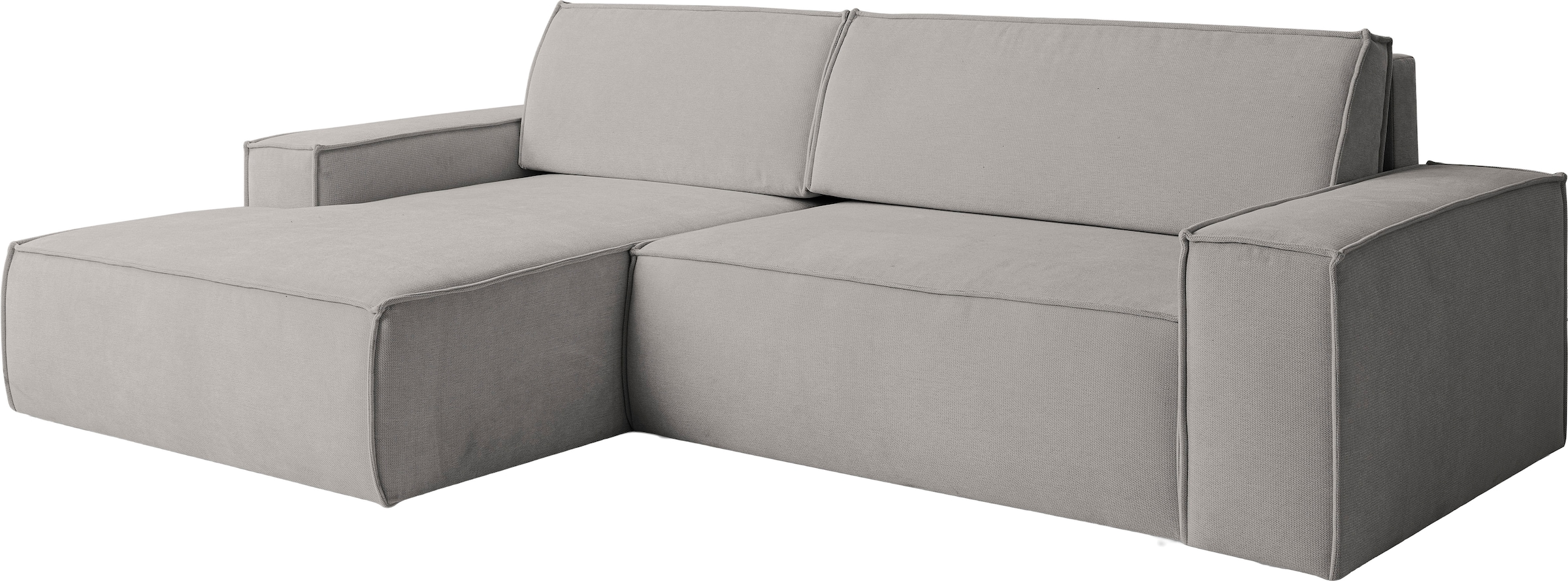 WERK2 Ecksofa »Treviso mit Bett und Bettfunktion, viel Platz, Strukturbezug, bequem« Struktur HOLMS, L-Form, Schlaffunktion, Bettkasten