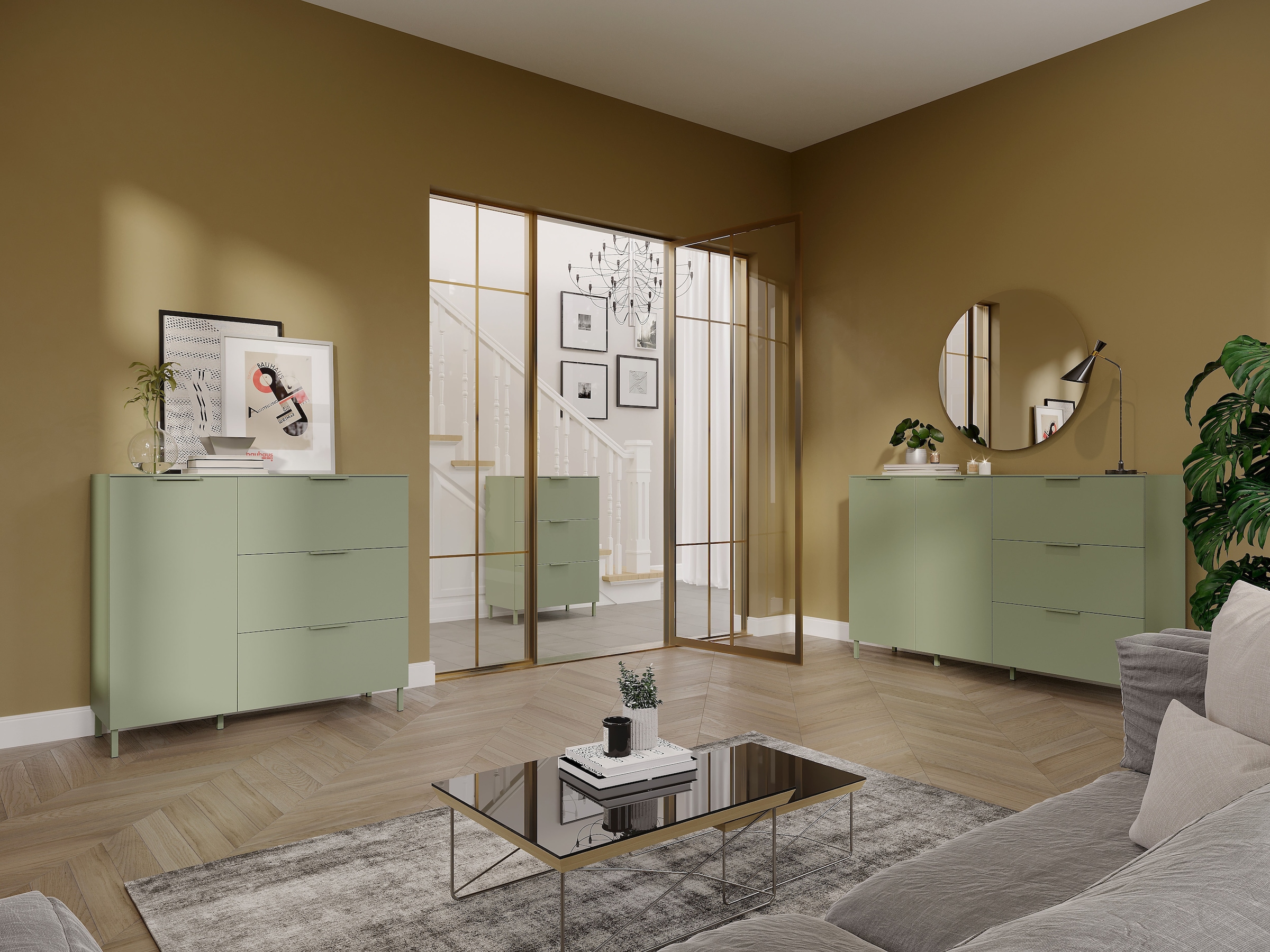 GERMANIA Sideboard »Savoca« 1 Stk. tlg. Breite 109 cm, Soft-close, 2 Fußvarianten inkl., Made in Germany