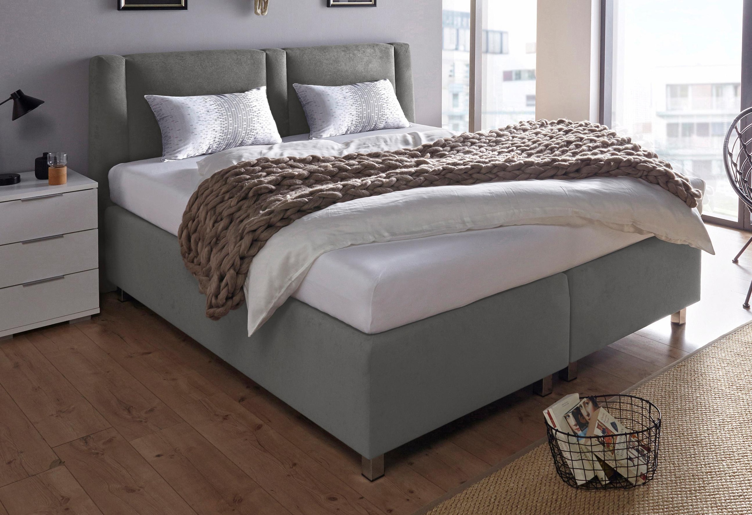 Westfalia Schlafkomfort Boxspringbett inkl. Zierkissen