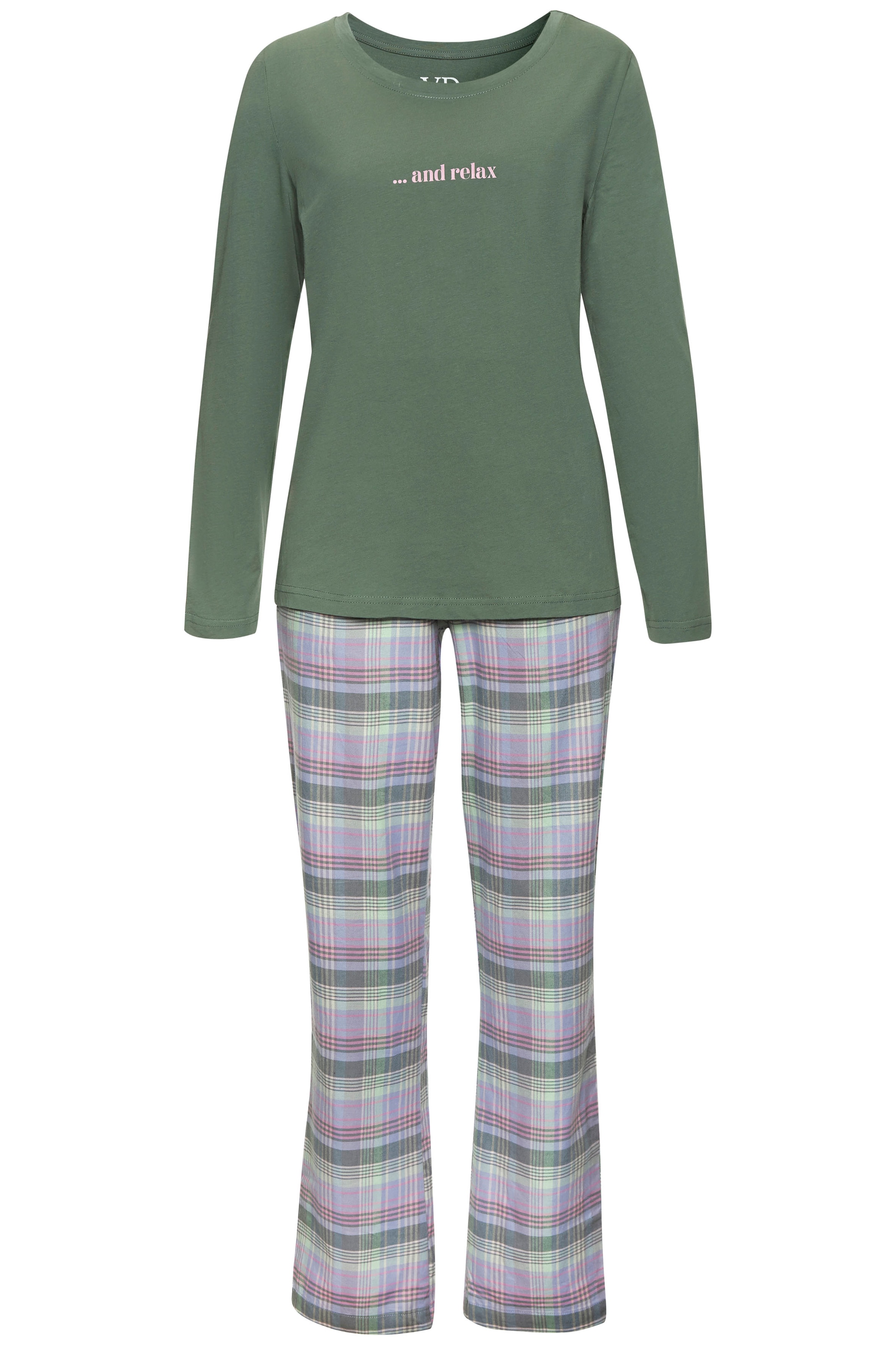 Vivance Dreams Pyjama 2-teilig, 2 tlg. aus kuschelig weichem Flanell