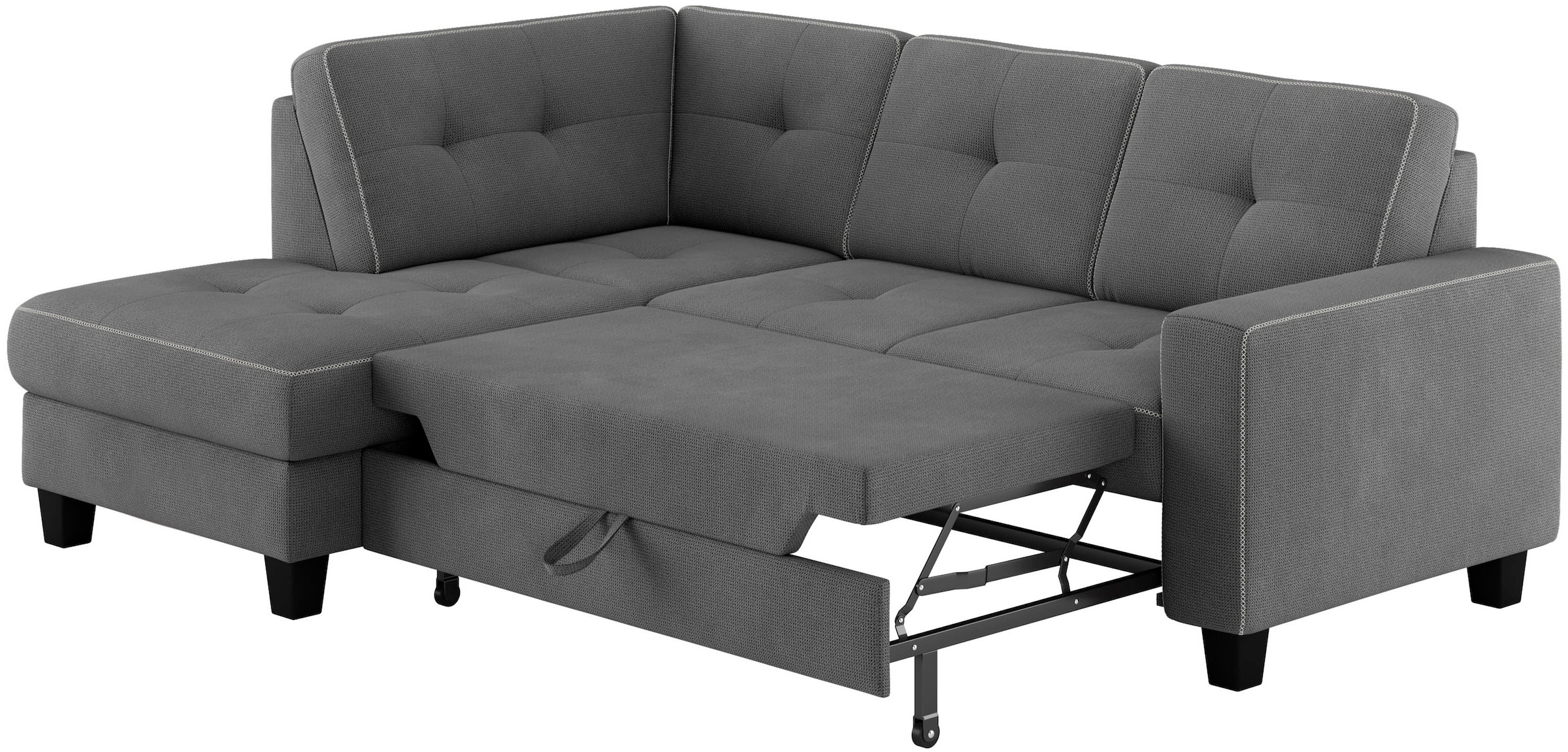 Places of Style Ecksofa »Varese«, Kreuznaht in beige