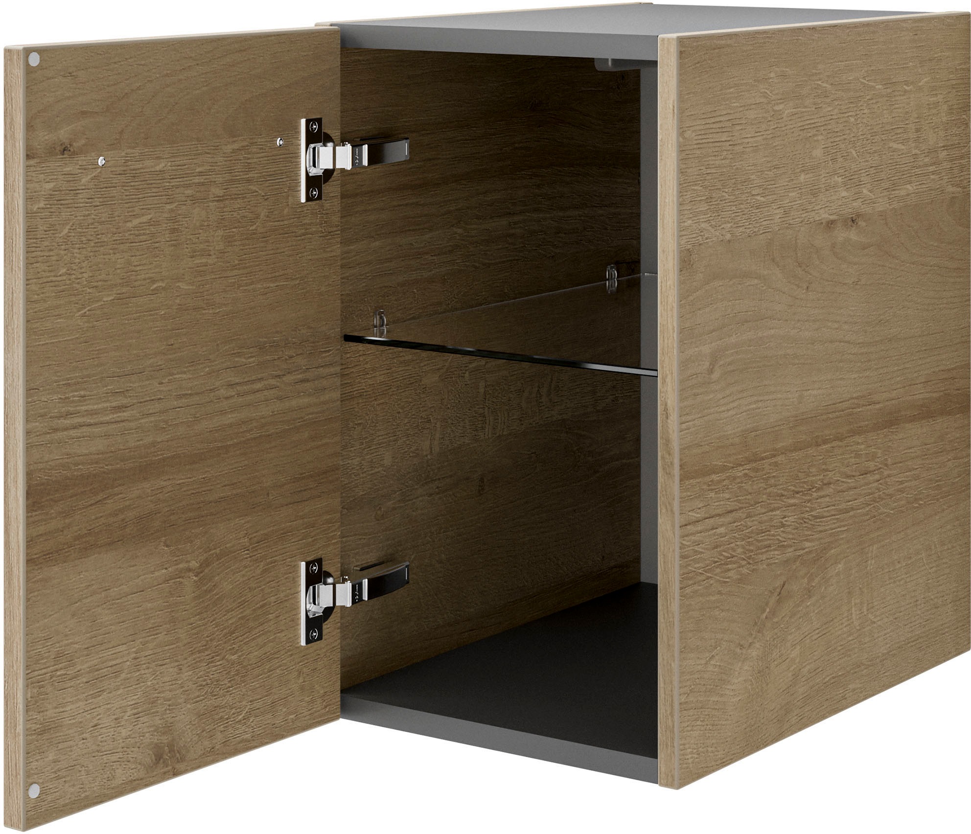 Saphir Waschtisch »Serie 4035 Keramik-Aufsatzbecken mit Unterschrank, 118 cm breit«, Waschplatz, 4 Schubladen, 1 Tür, inkl. Türdämpfer, Griff Chrom Glanz