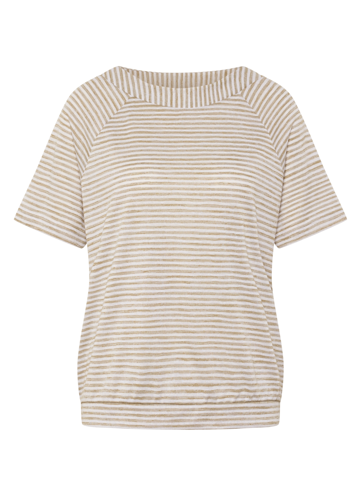 Rabe Kurzarmshirt im Streifen-Look und mit Rundhals