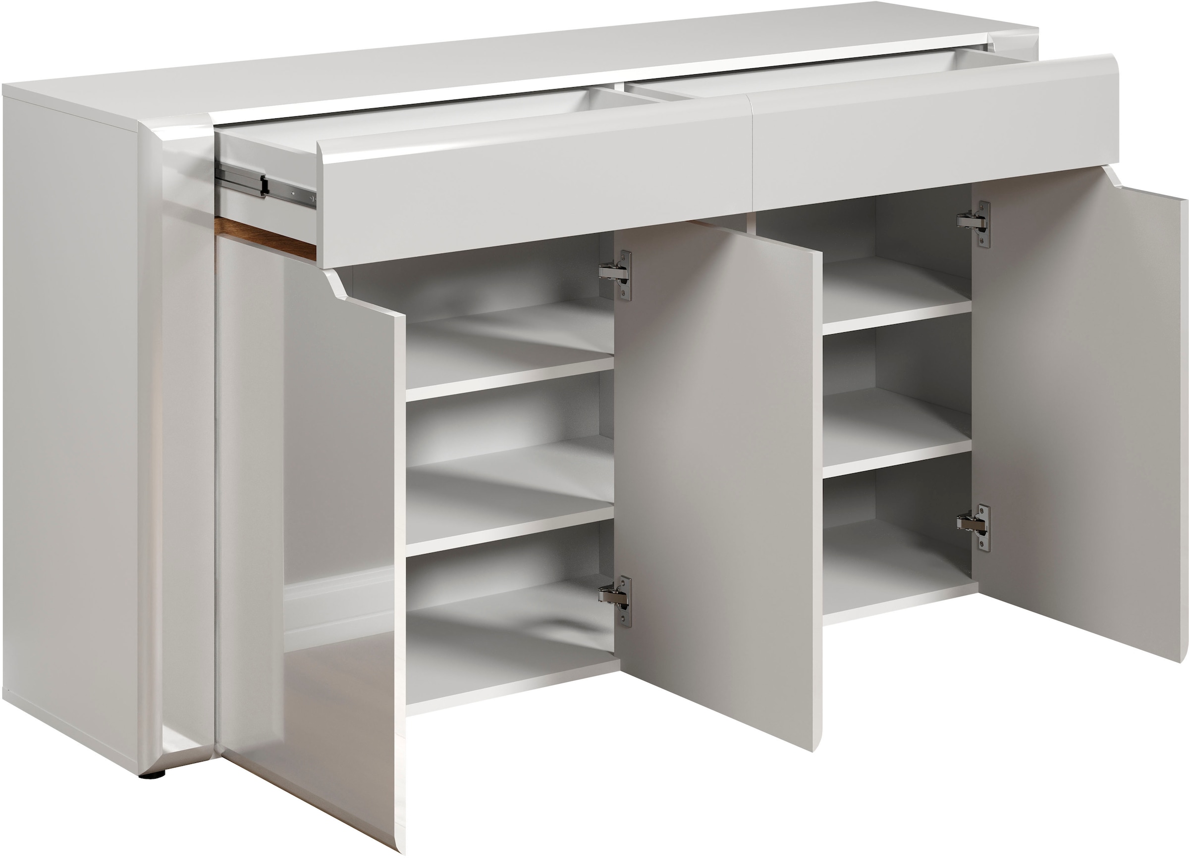 INOSIGN Sideboard »Graz«, (Packung, 1 St.), Maße aufgebaut (B/T/H in cm): 150/39/84 - Hochglanz Front