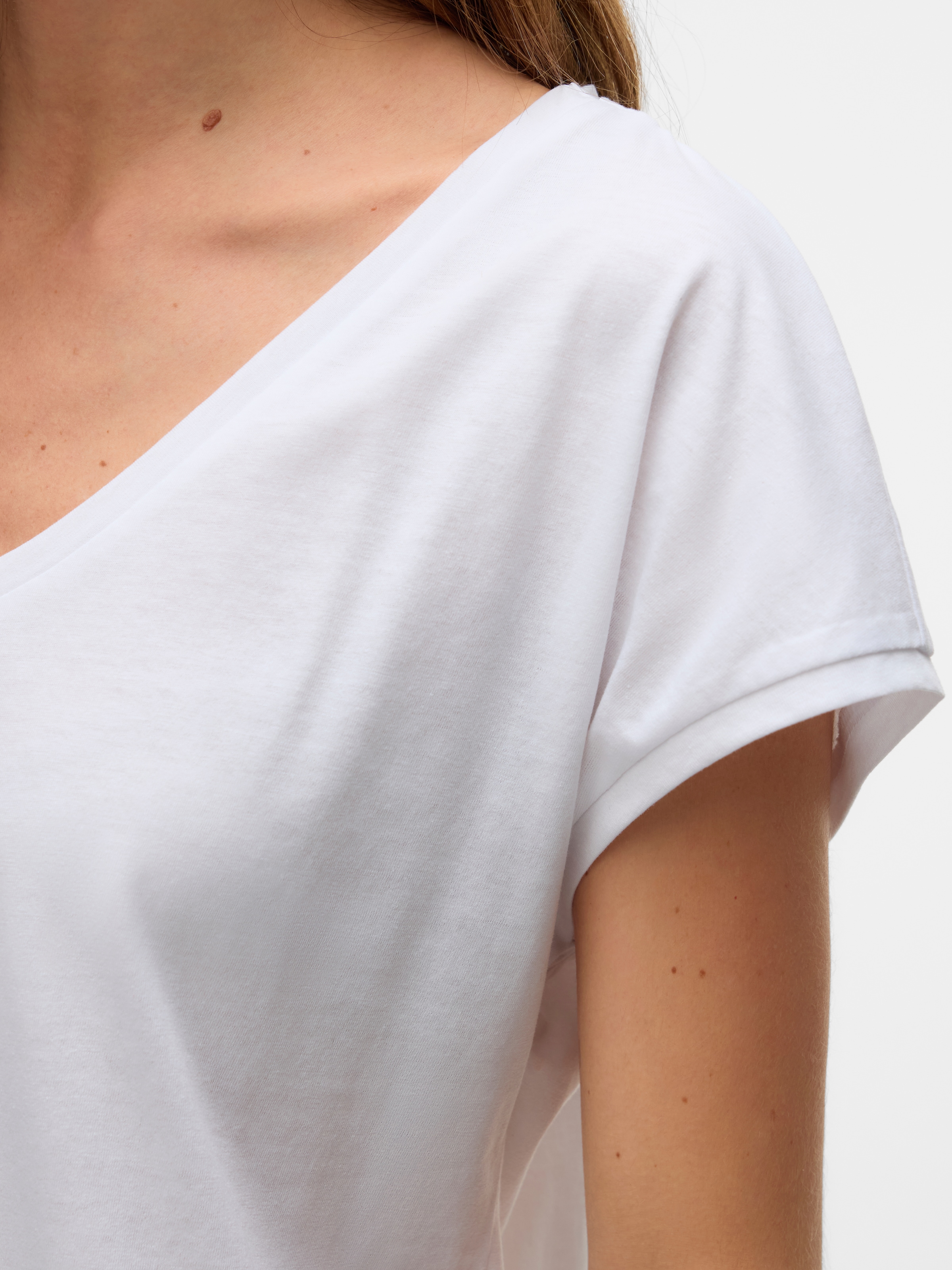 Vero Moda Kurzarmshirt »VMLUNA SS V-NECK TEE JRS NOOS«