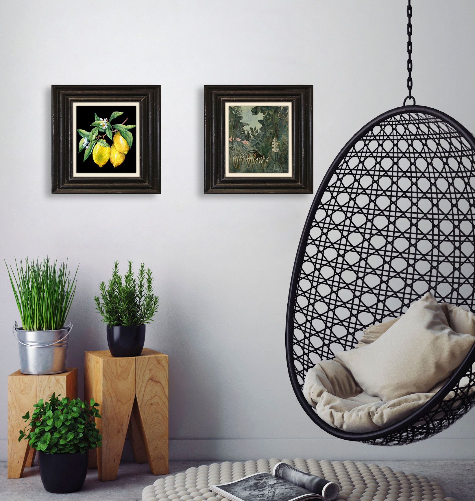 queence Leinwandbild »Zitronen«, Kunst-Obst-Stillleben-Obst Bilder, Premium-Leinwandstoff, Handarbeit aus Deutschland, 40x40cm