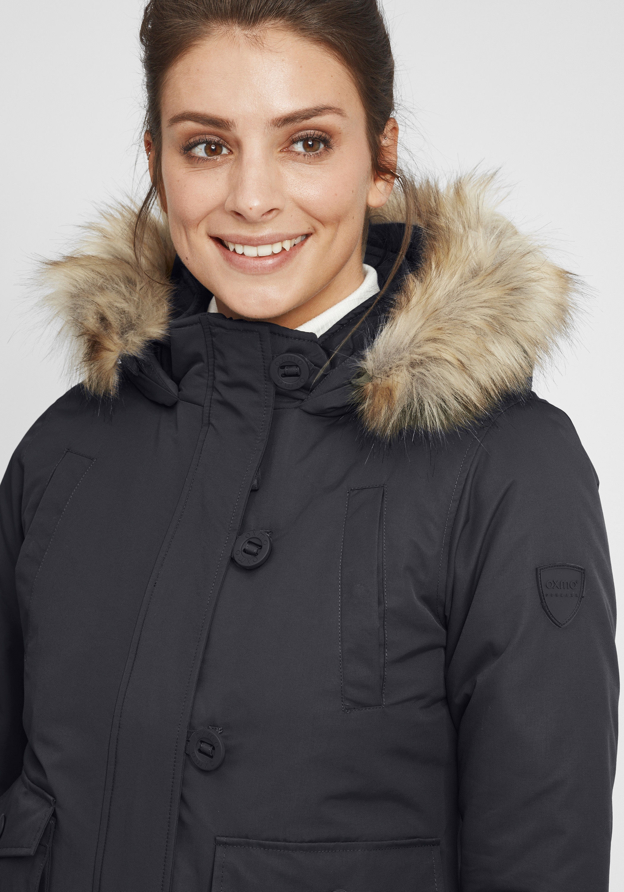 OXMO Winterjacke »Winterjacke OXAcila«, mit Kapuze