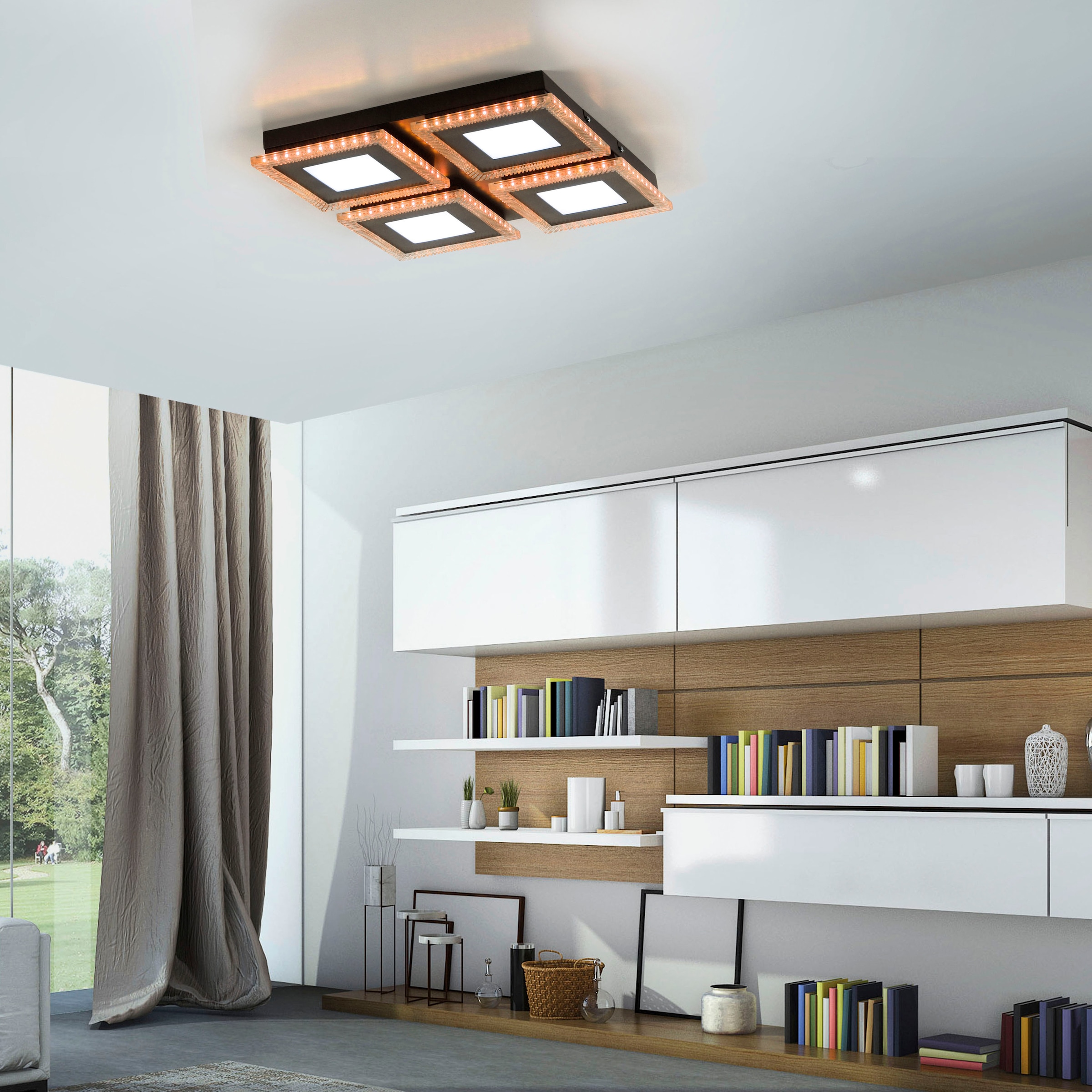 JUST LIGHT LED Deckenleuchte »ACRI«, 2 flammig, Leuchtmittel LED-Board-LED-Board | LED fest integriert-LED fest integriert